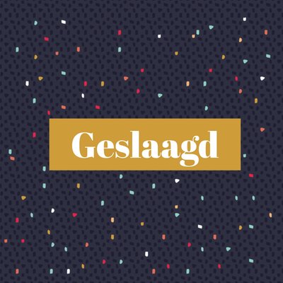 Greetz | Geslaagd kaart | confetti