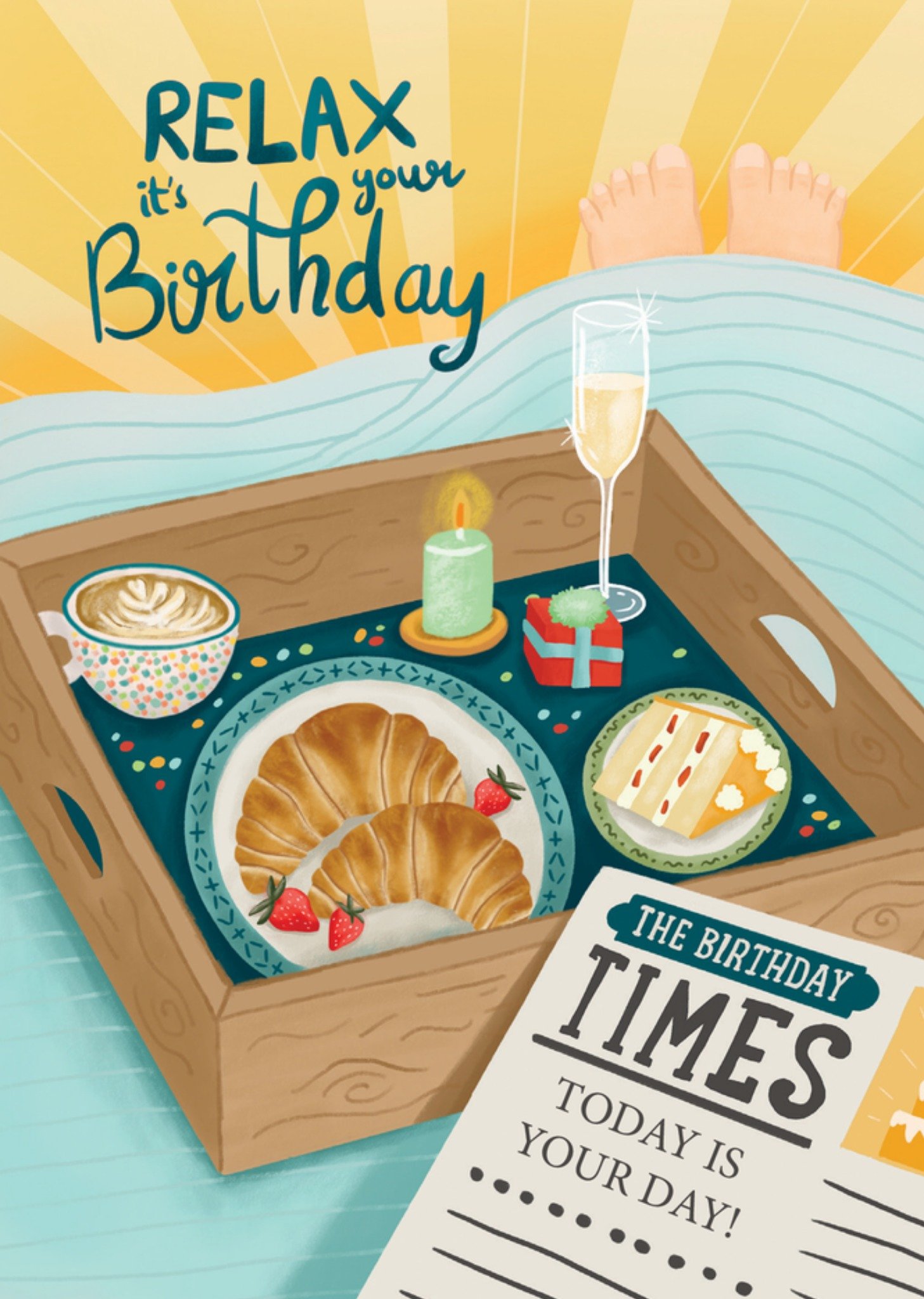 Aniet Illustration Verjaardagskaart Relax It