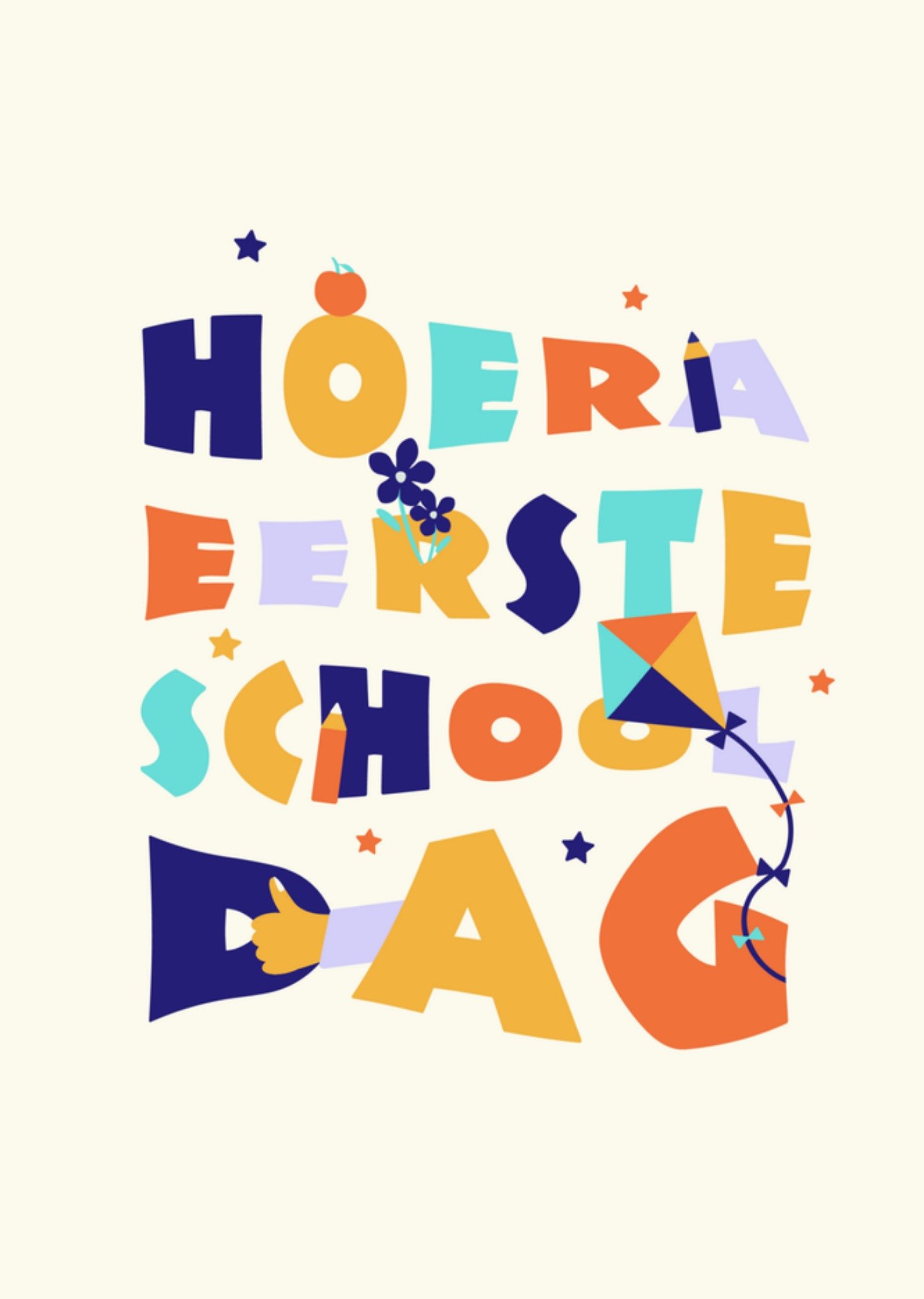 Mijlpalen Eerste schooldag Kaart Greetz