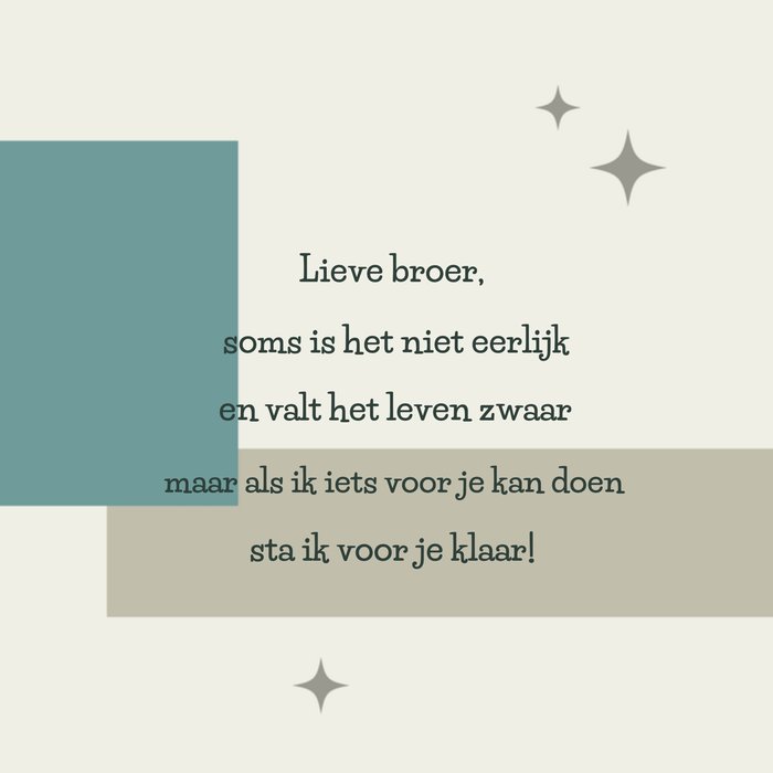 Greetz | Denken aan kaart | Lieve broer