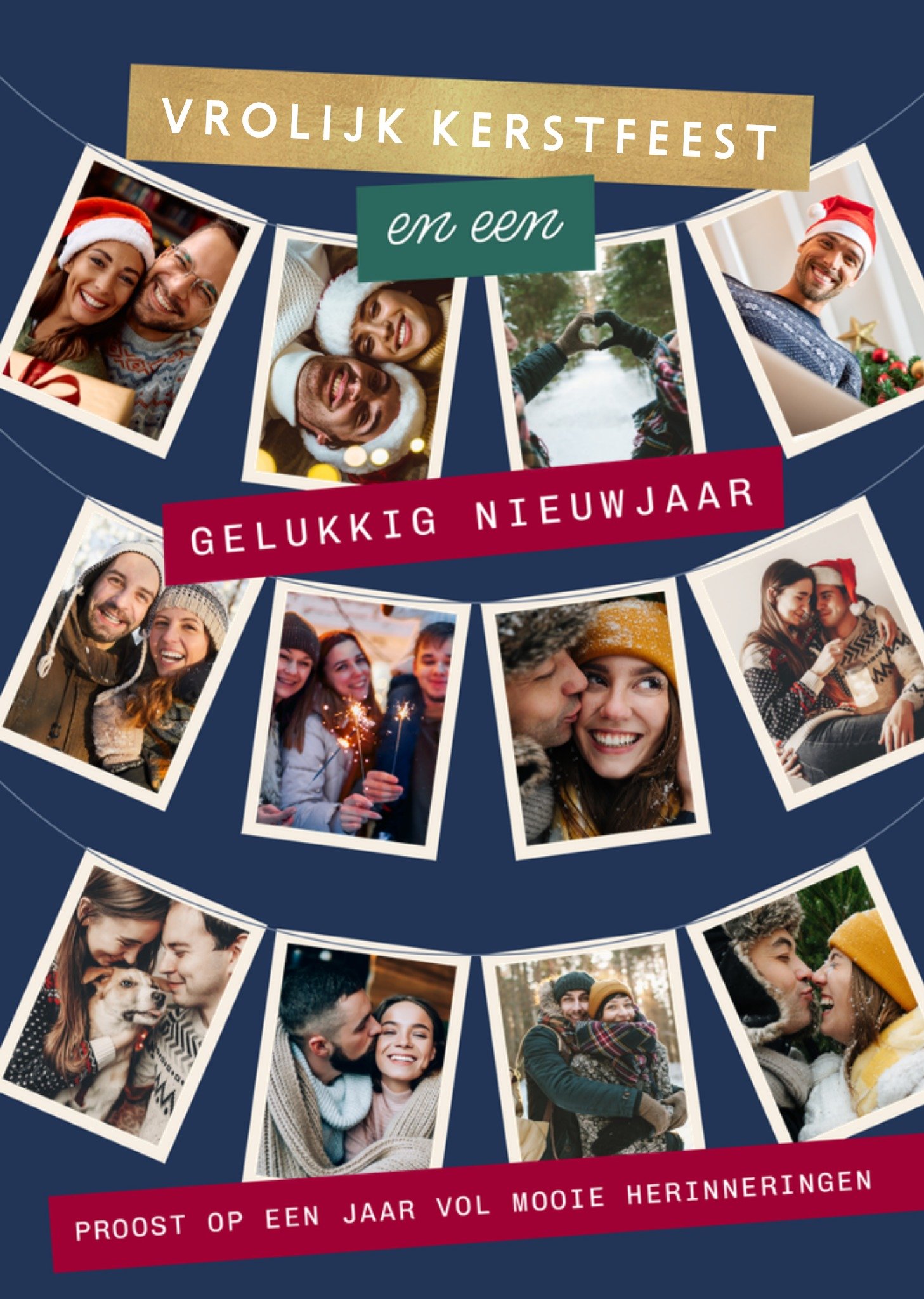 Greetz Kerstkaart Vrolijk kerstfeest en een Gelukkig nieuwjaar Standard Card