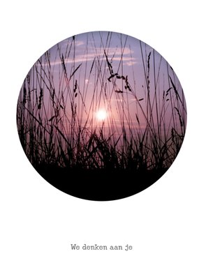 We Denken Aan Je Zonsondergang In Gras Medeleven Kaart
