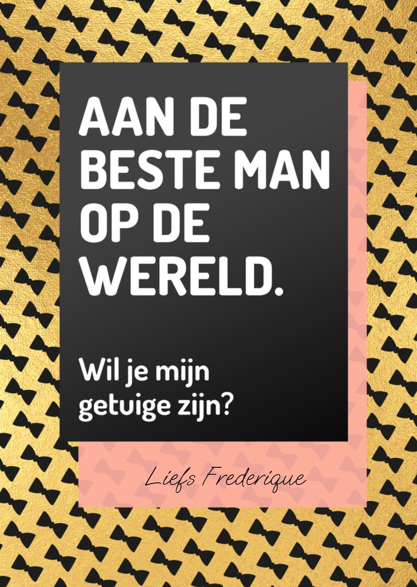 Huwelijkskaart Getuige Kaart Love Repeat