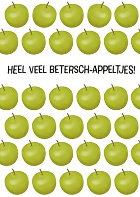 Tsjip Heel Veel Betersch-Appeltjes Appels Beterschapskaart