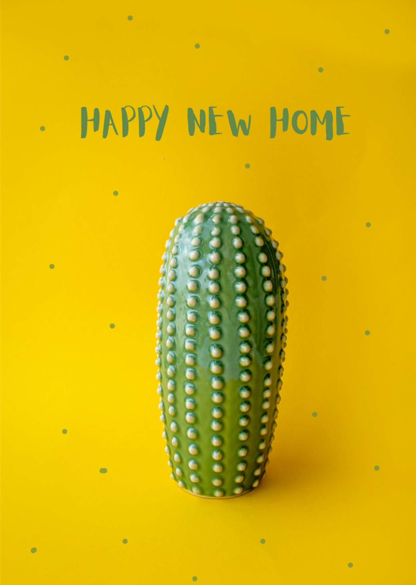 Nieuwe woning kaart Cactus Kaart Photoflash