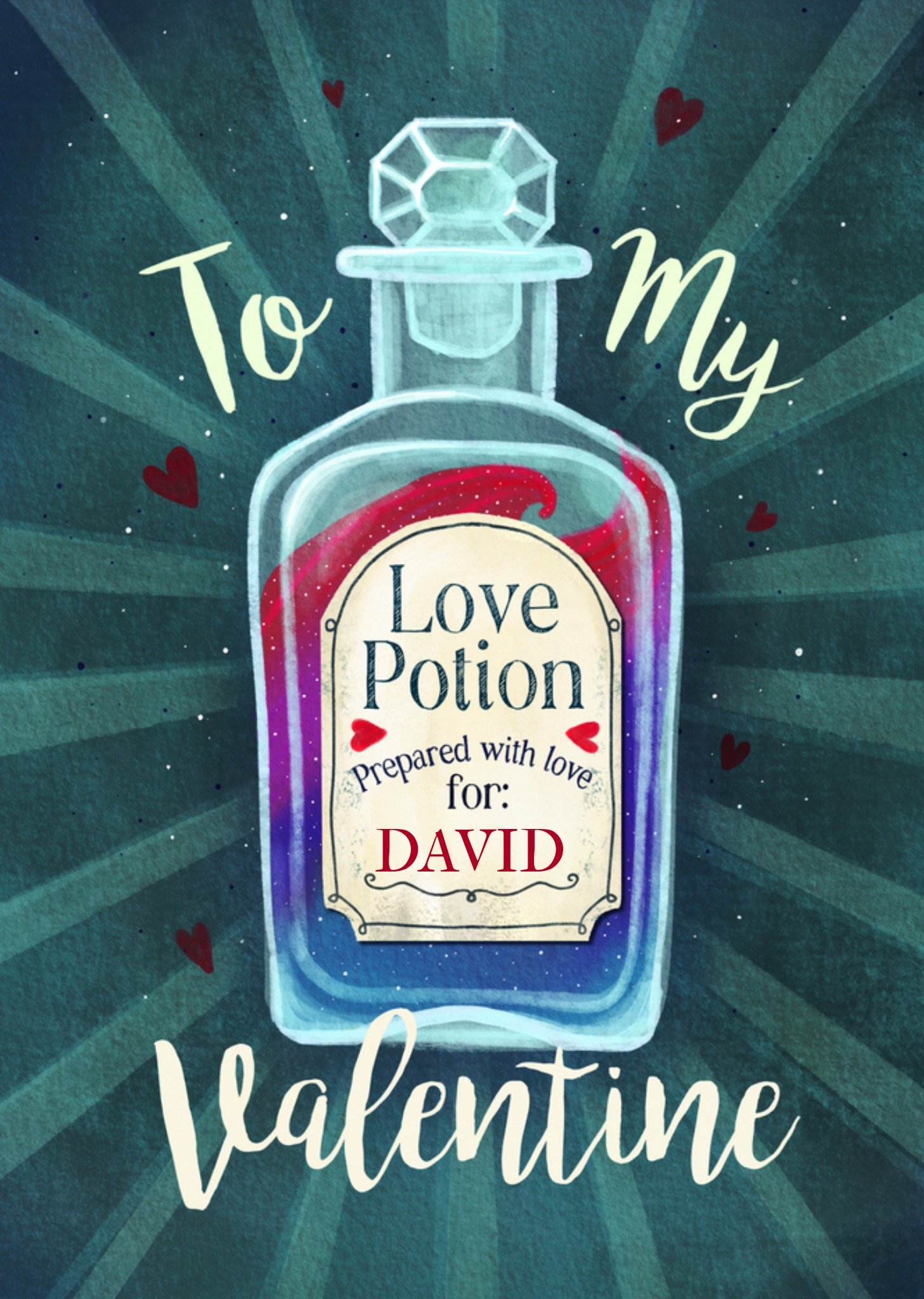 Valentijnskaart met naam Kaart Petit Konijn