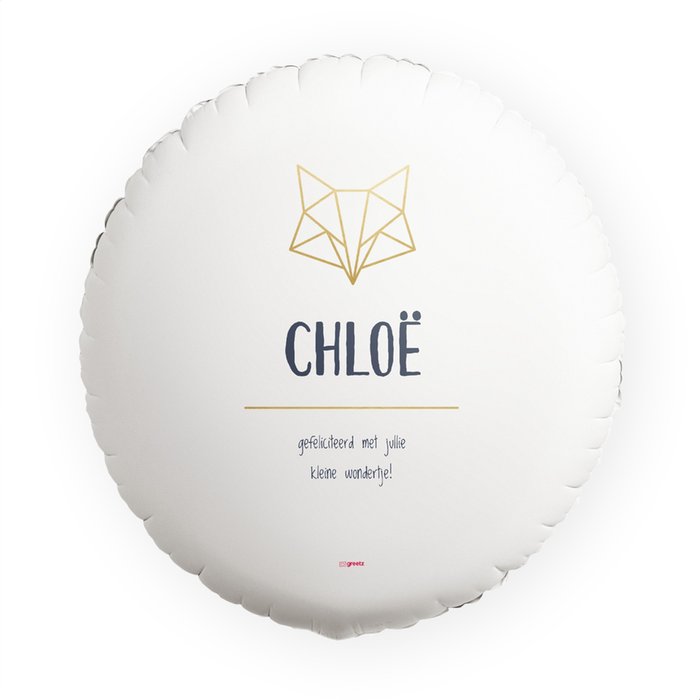 Ballon 'Kleine wondertje met eigen naam'