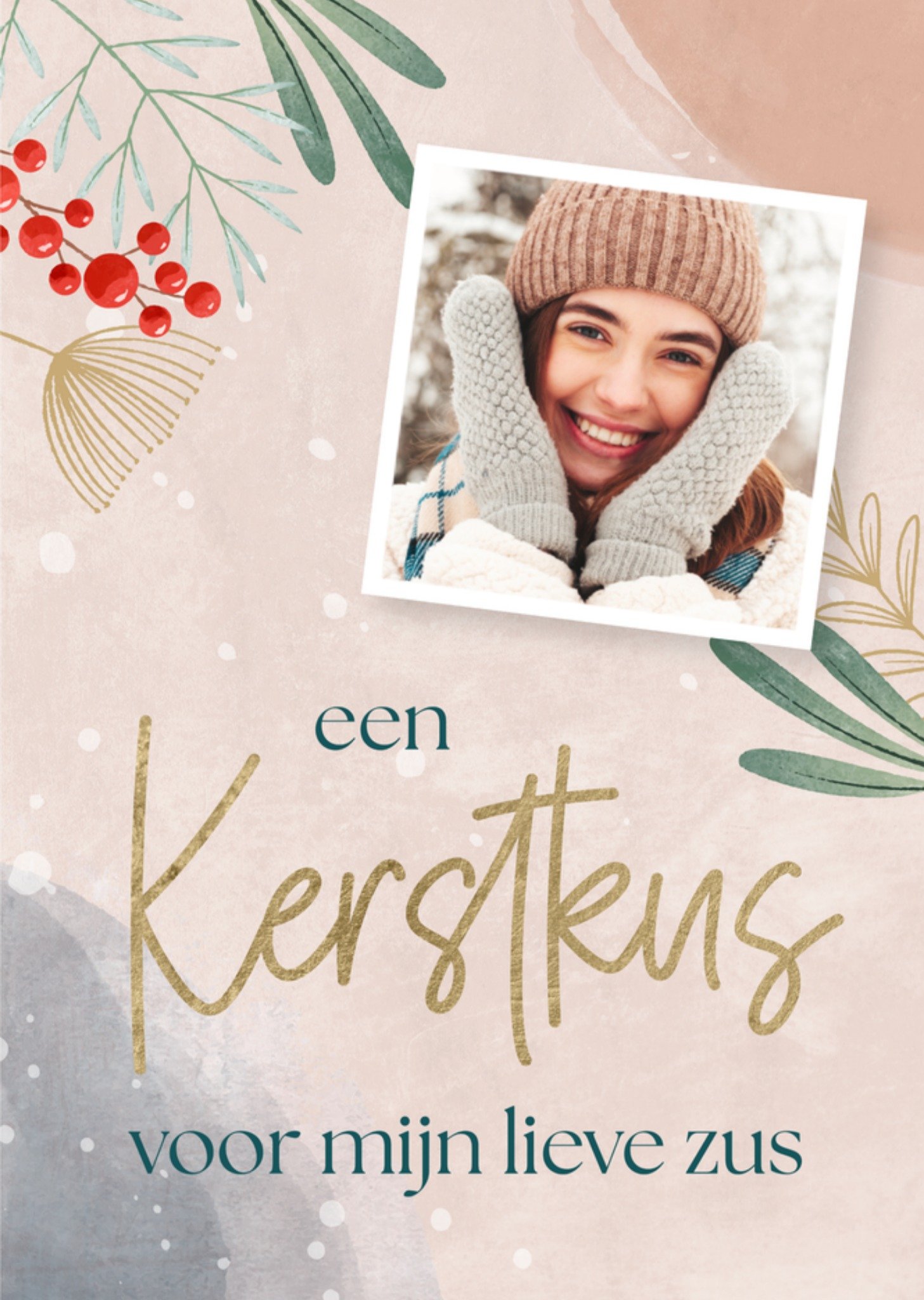 Papercute Kerstkaart Lieve Zus Met foto Standard Card