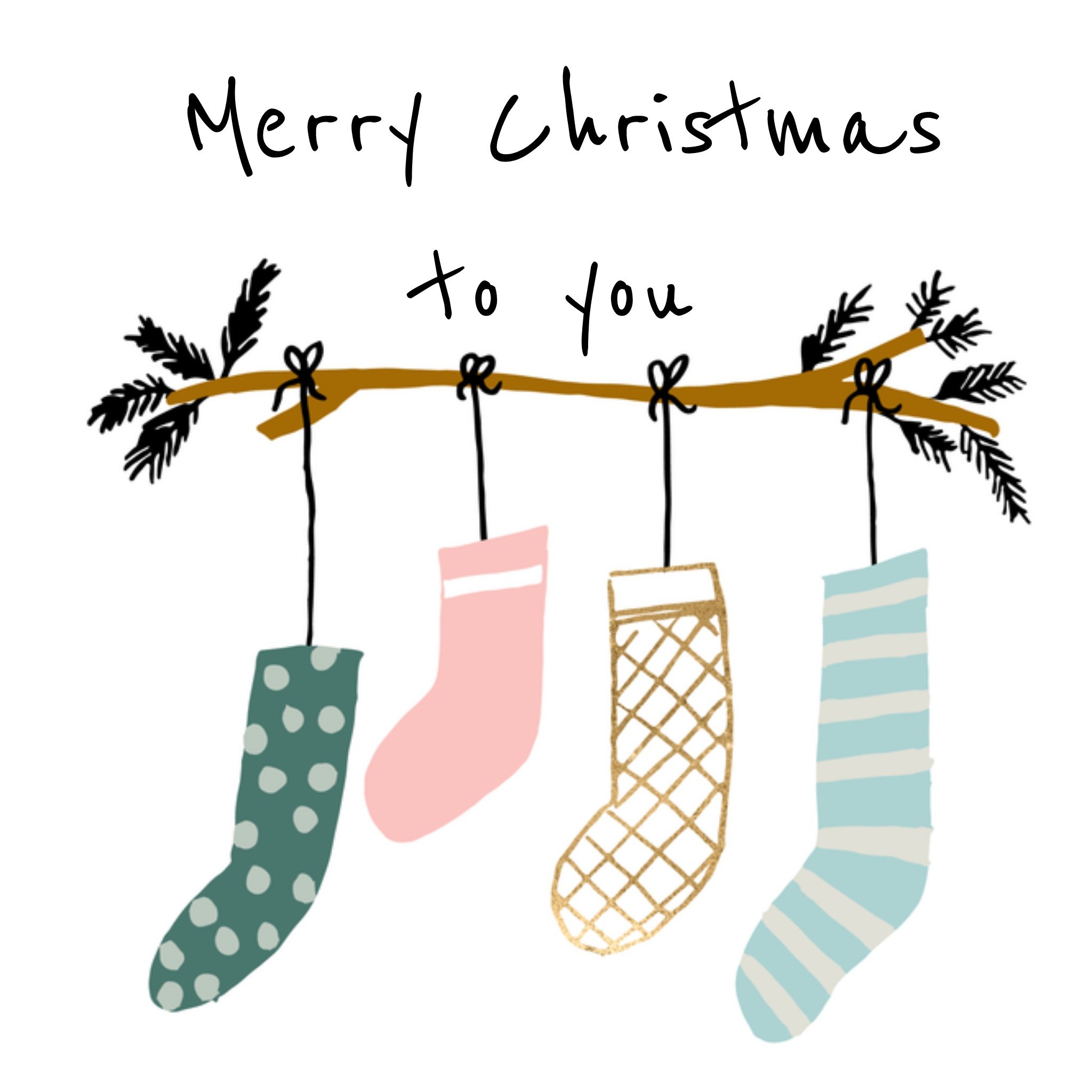 Greetz Kerstkaart Merry Christmas to you Vierkant