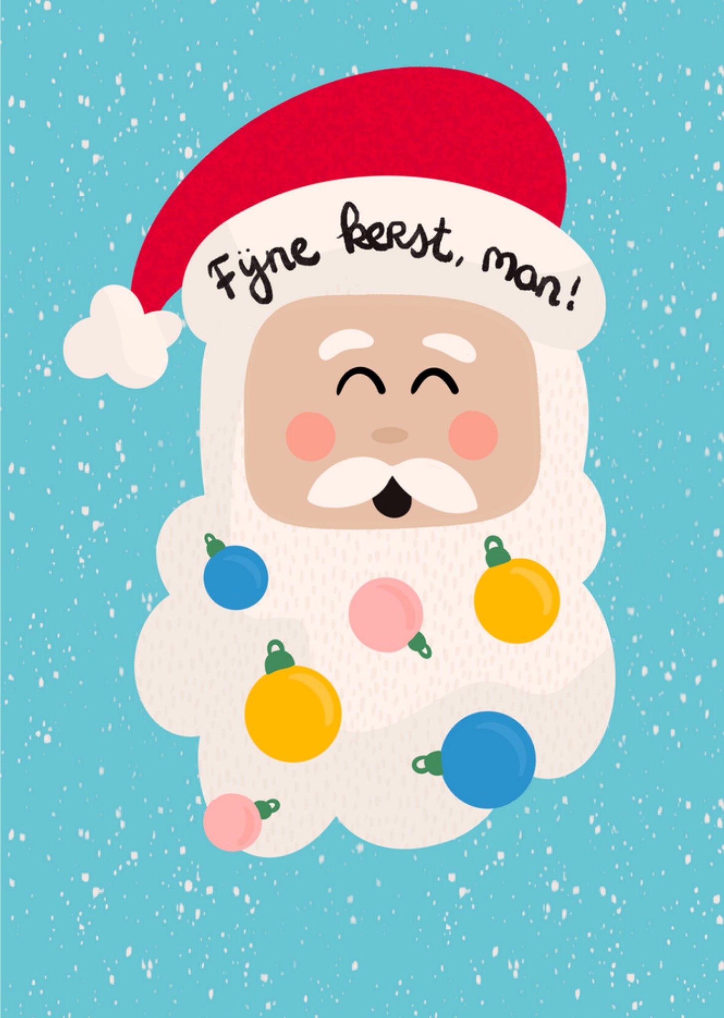 Kerstkaart Santa Fijne kerst, man! Greetz