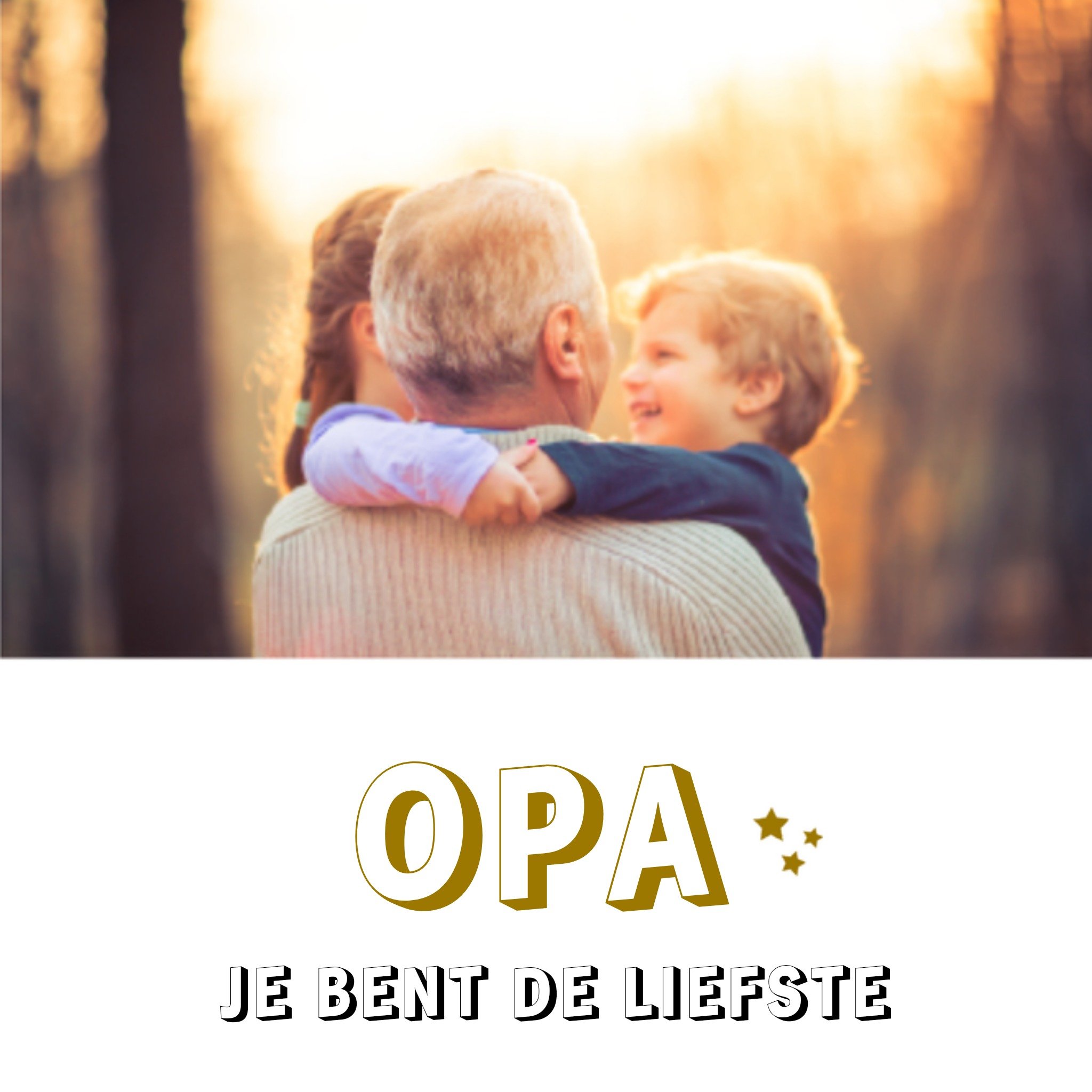 Greetz Zomaar kaart Foto Opa Vierkant