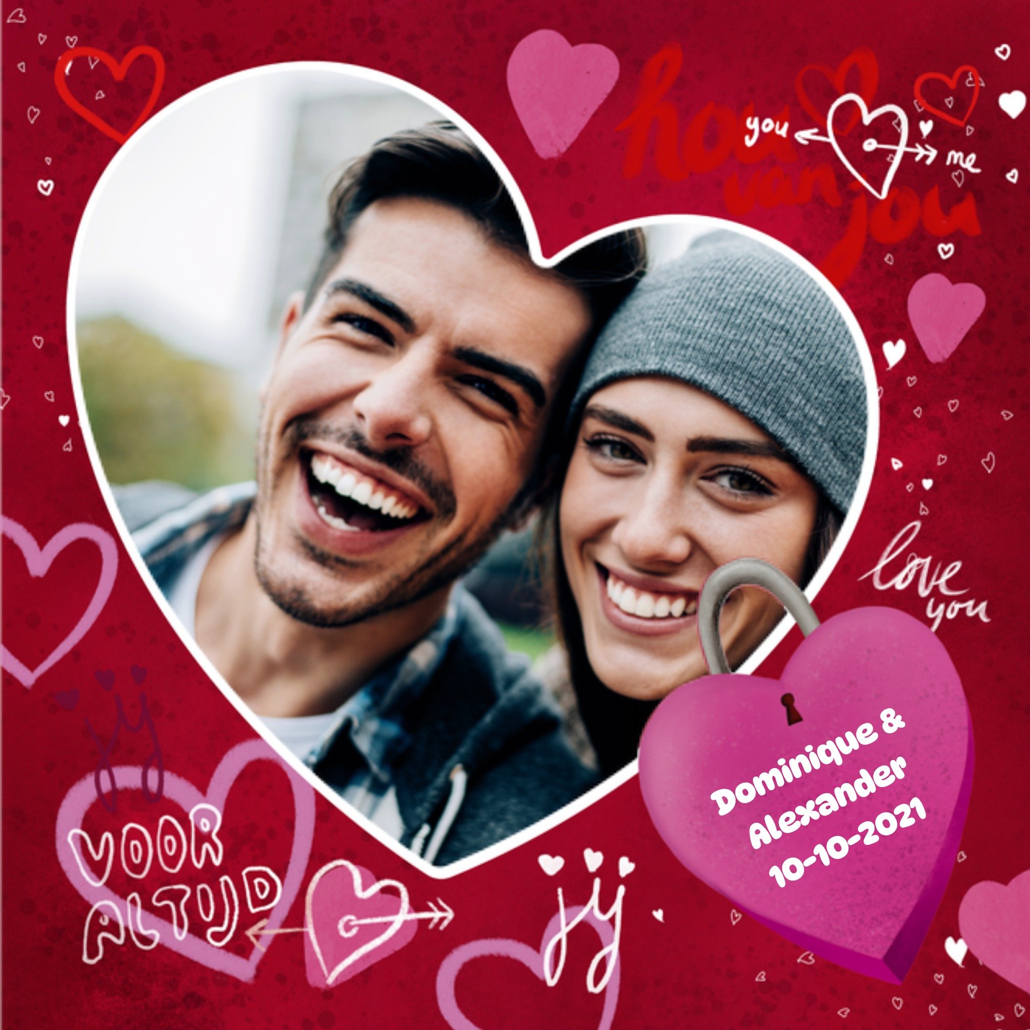 Greetz Valentijnskaart Voor altijd Vierkant