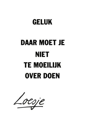 Loesje | Geboortekaart | Geluk