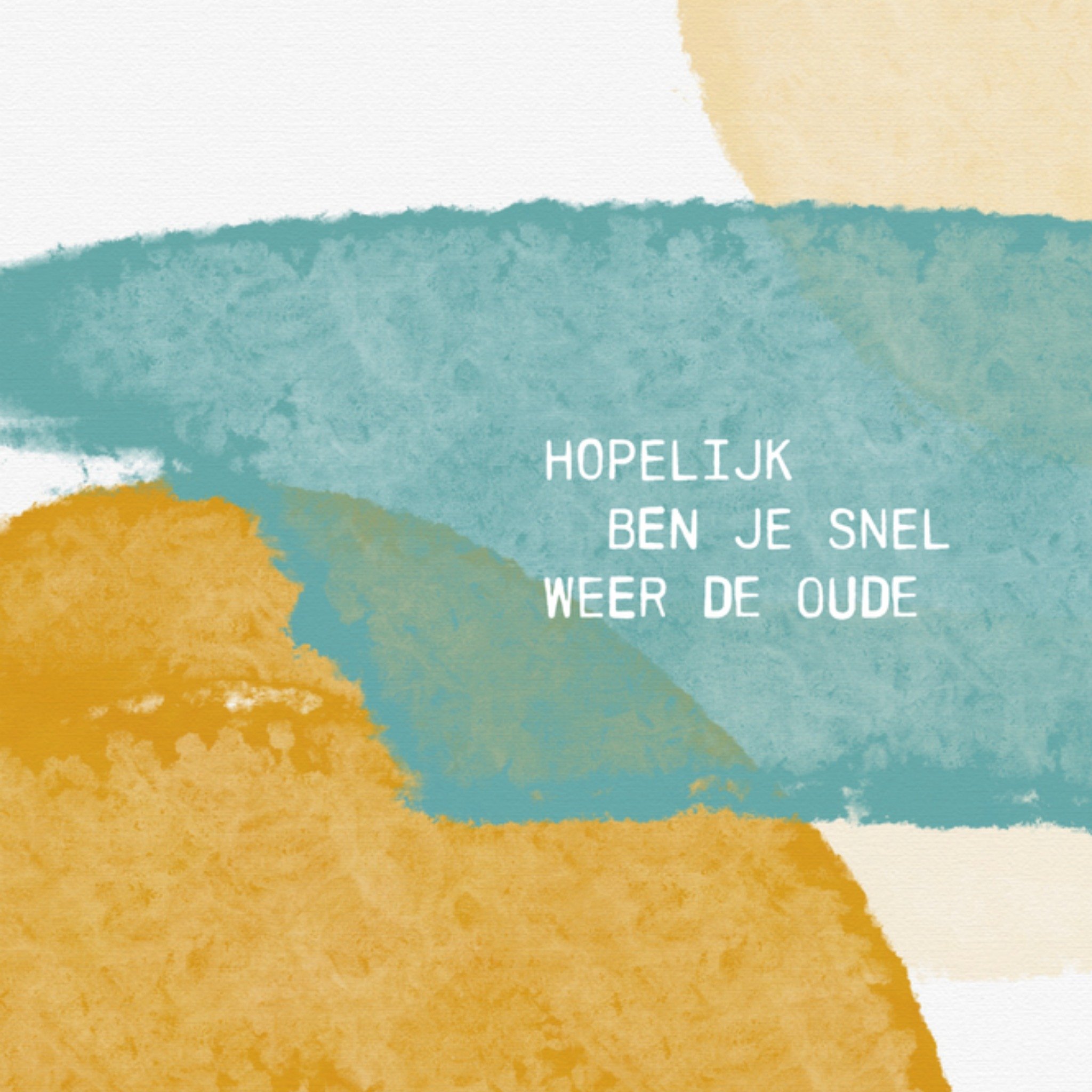 Greetz Beterschapskaart snel weer de oude Vierkant