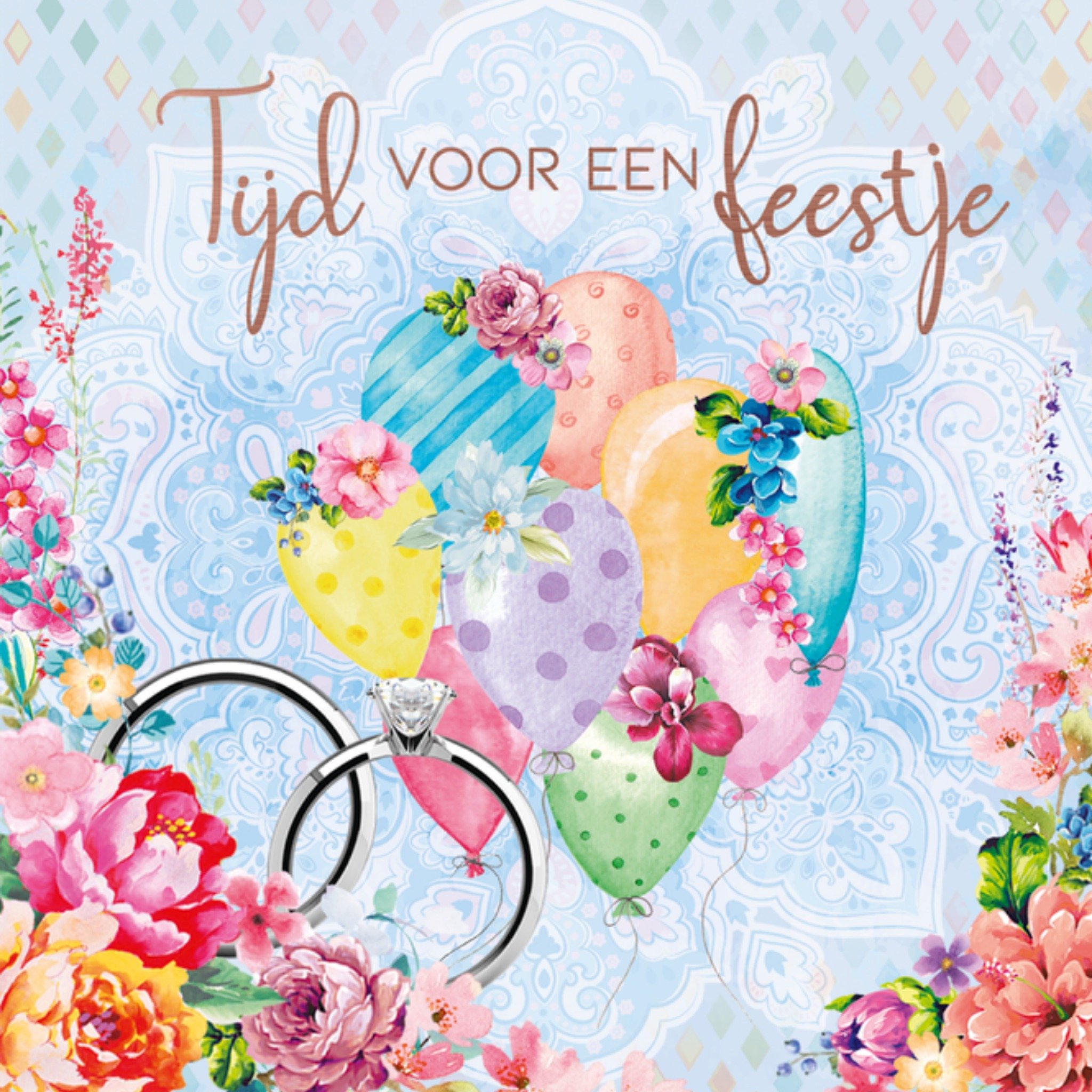 Huwelijkskaart Feestje Vierkante Kaart Endless Mae