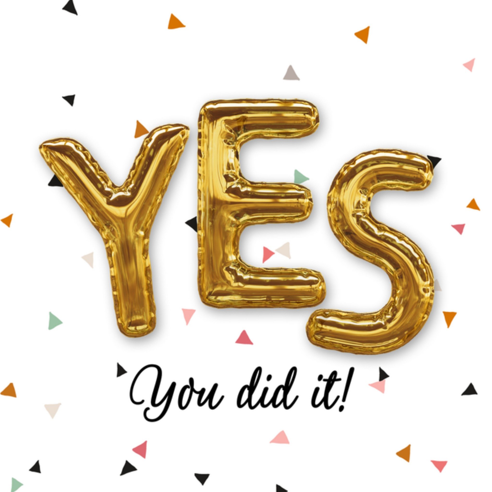 Geslaagd kaart Ballonnen Vierkante Kaart Luckz