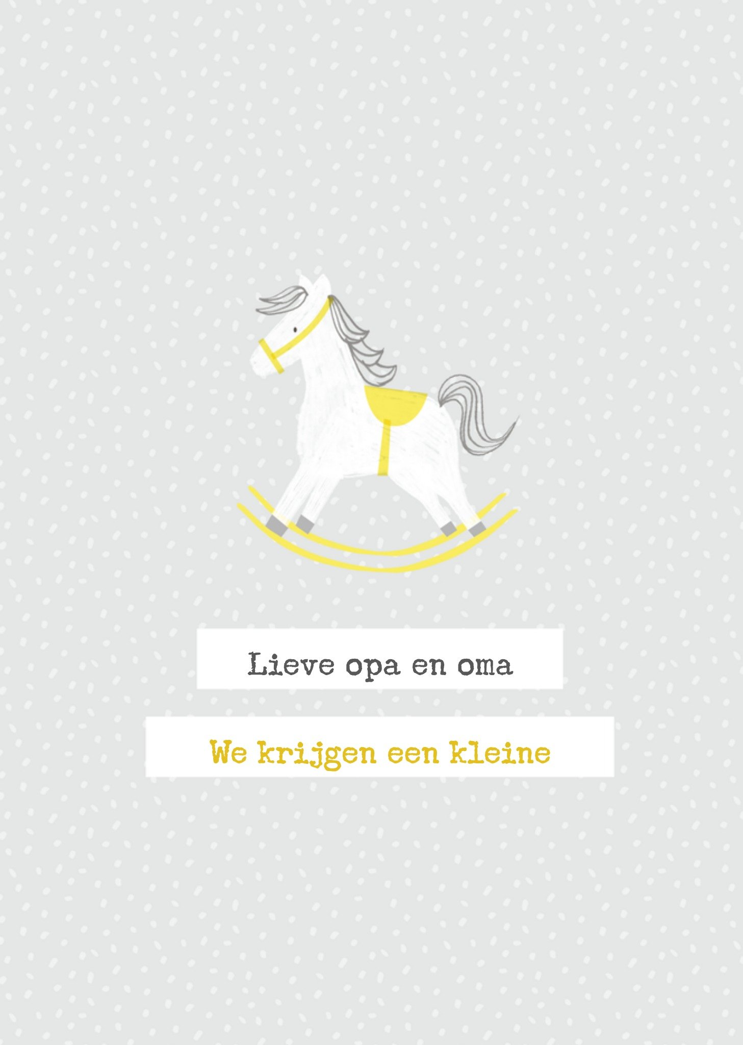 Zwangerschapskaart hobbelpaard Kaart TMS