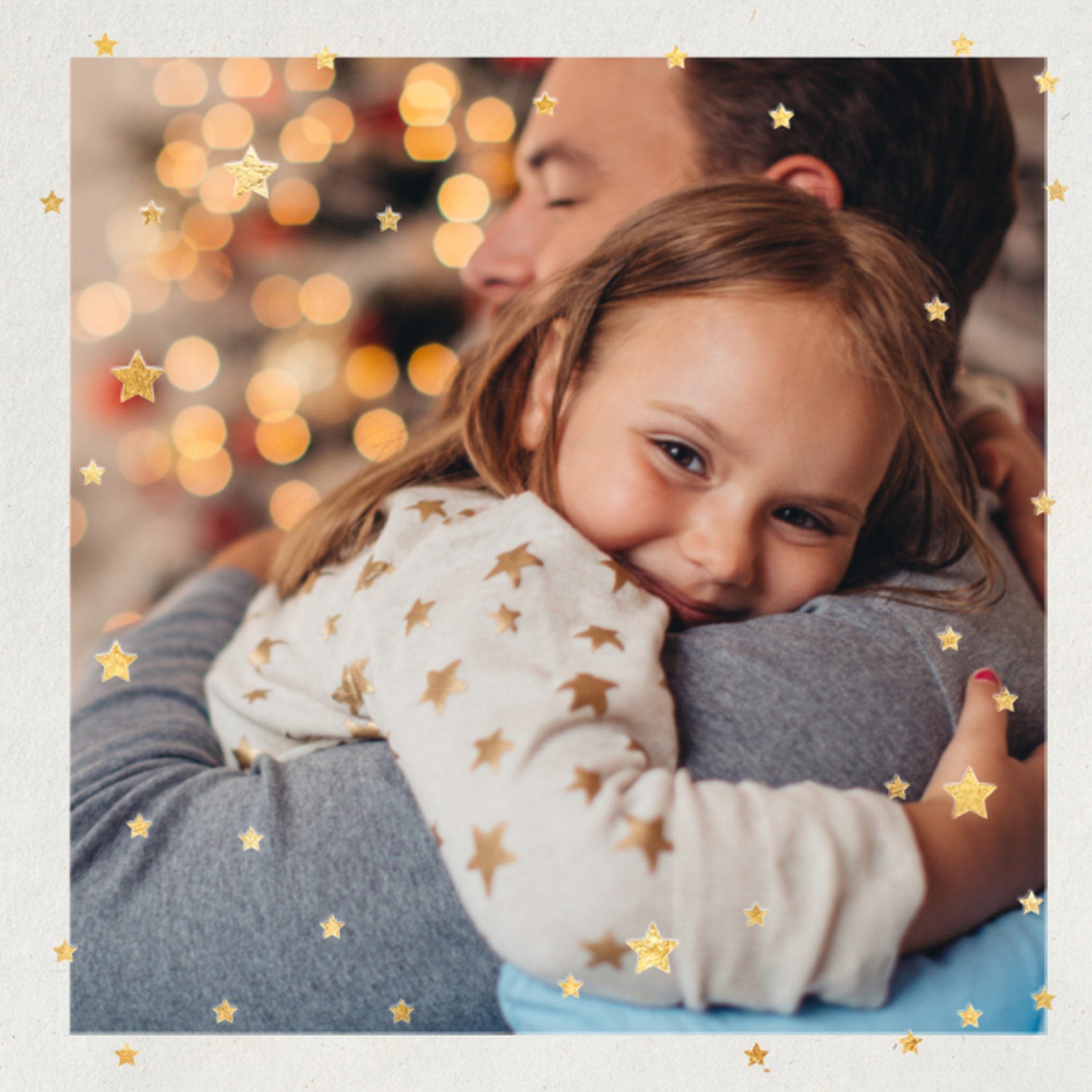 Greetz Nieuwjaarskaart Fotokaart Sterren Vierkant