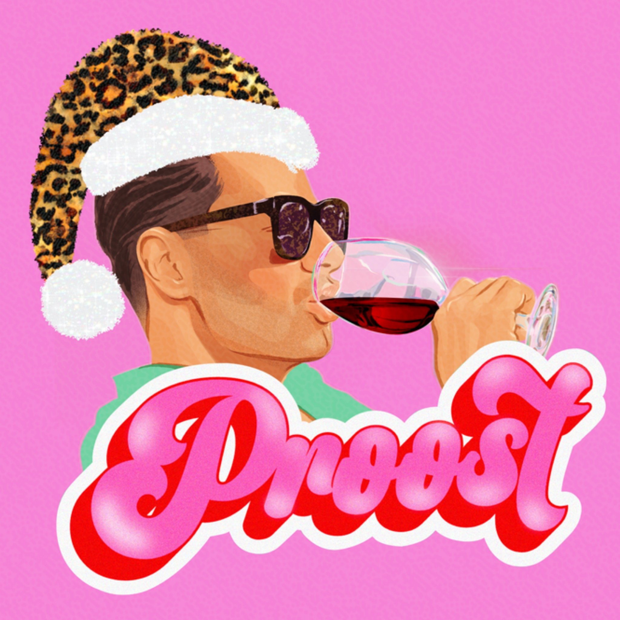 Greetz Kerstkaart Proost Fred van Leer