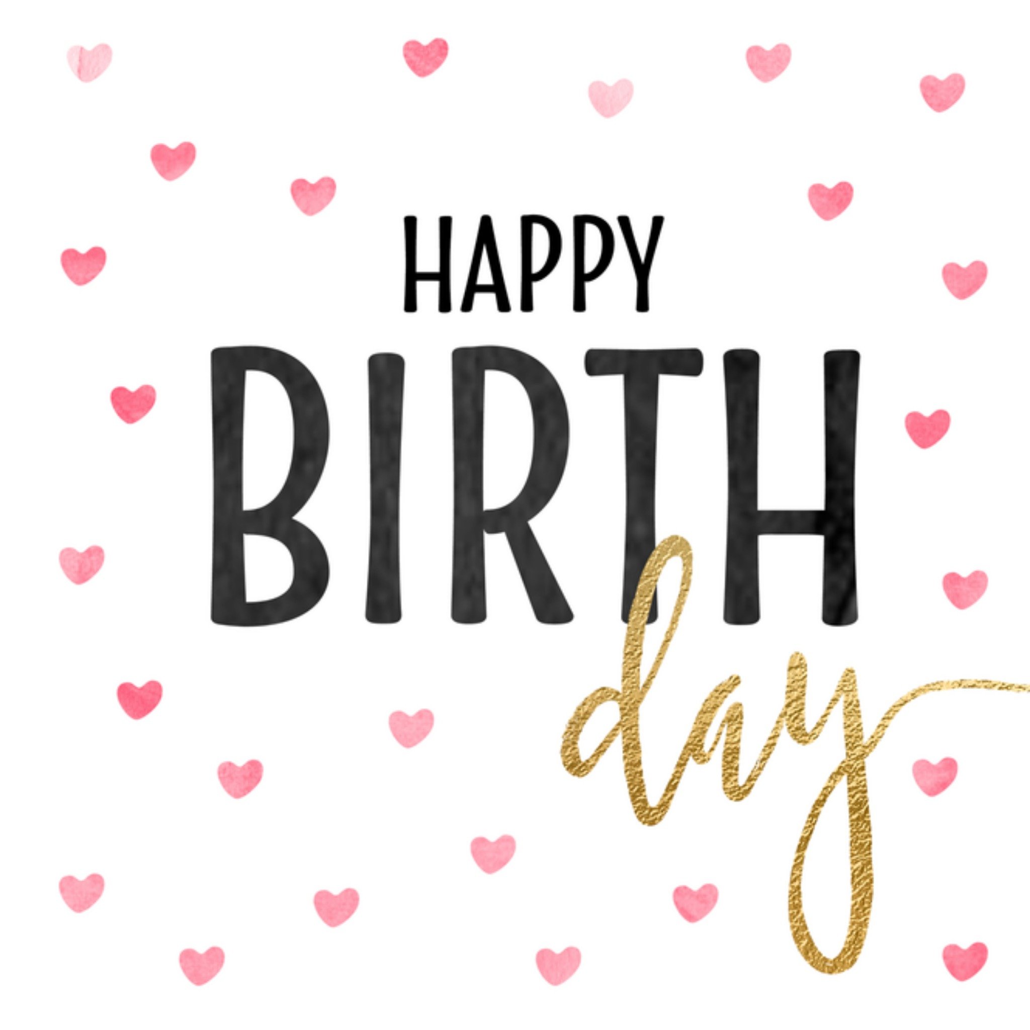 Verjaardagskaart Hartjes Vierkante Kaart Luckz