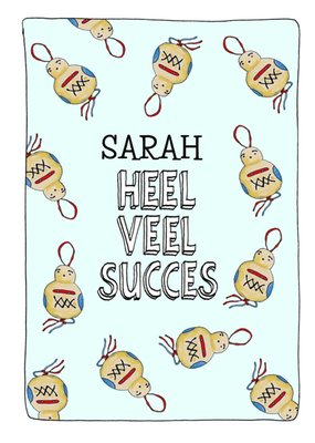 Sandysign | Felicitatiekaart | Heel Veel Succes | Aanpasbaar tekst