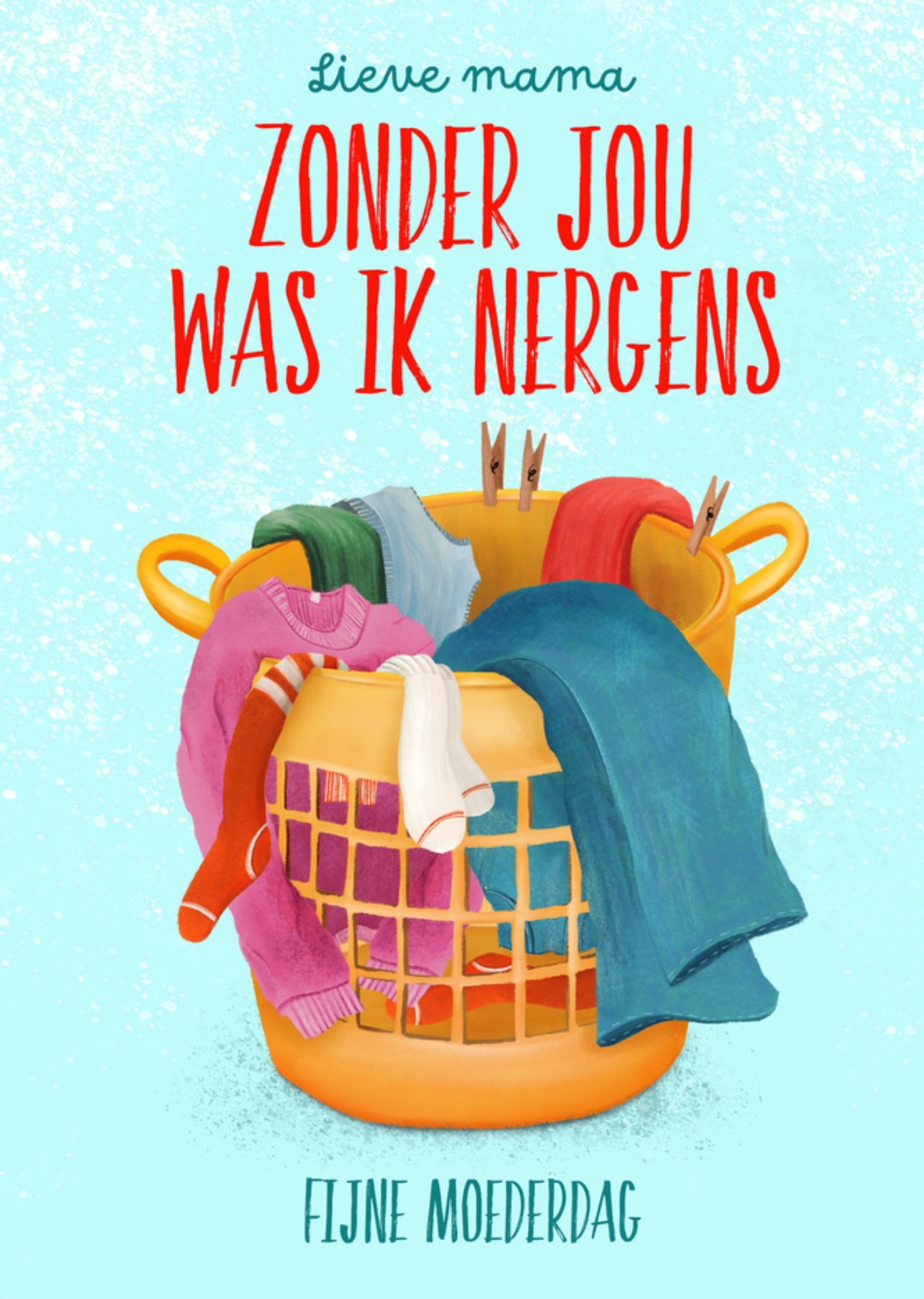 Moederdagkaart Zonder jou was ik nergens Kaart Fishuals