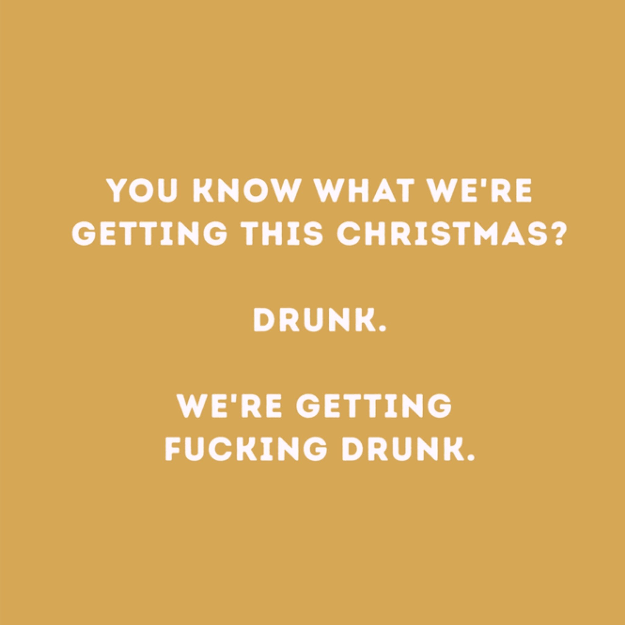 Greetz Kerstkaart drunk grappig Vierkant