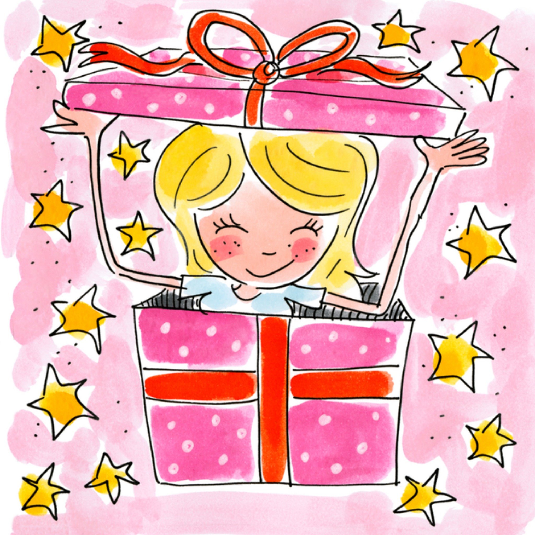 Present! Vierkante Kaart Blond Amsterdam