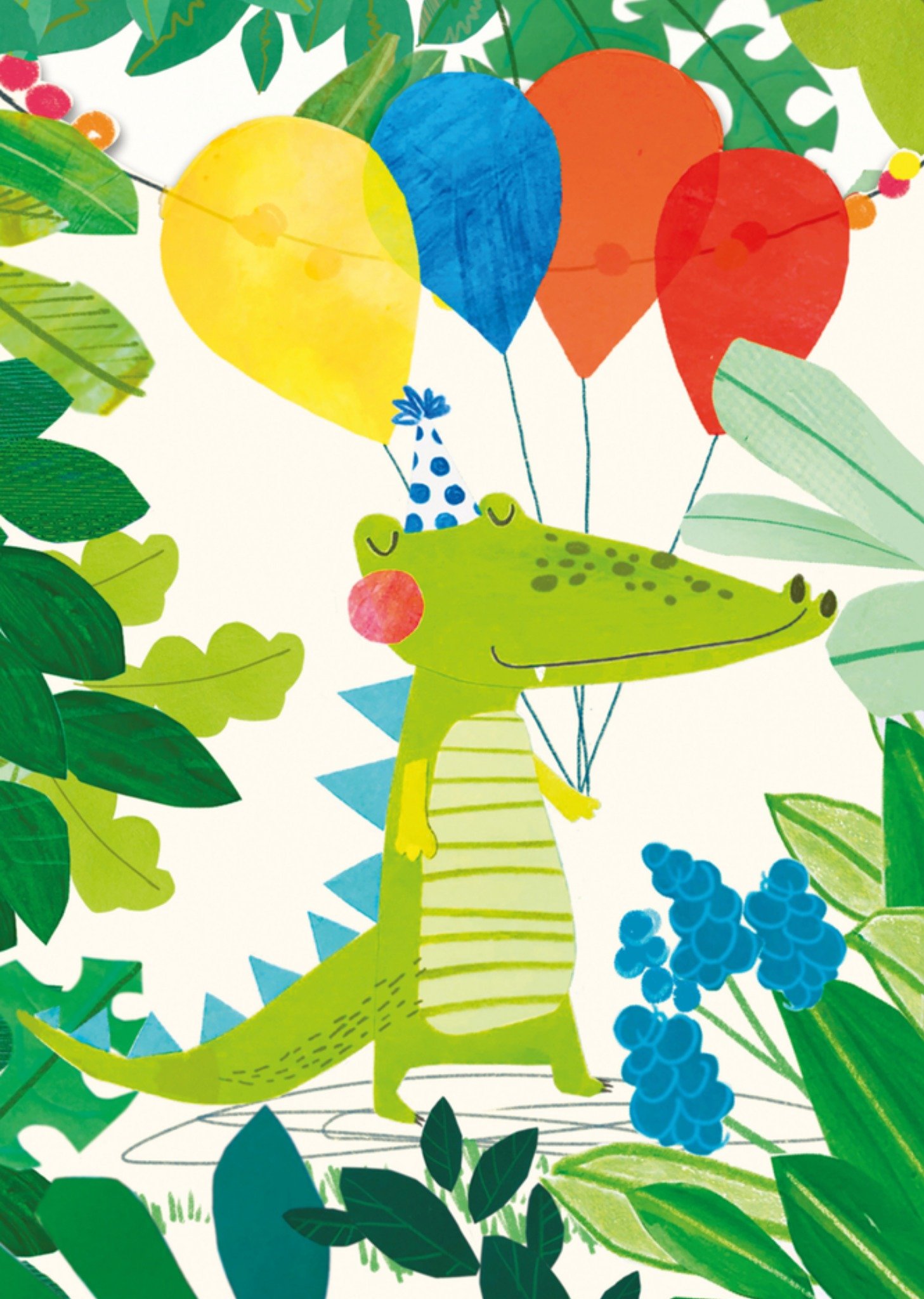 Abacus Verjaardagskaart krokodil Kaart Abacus Cards