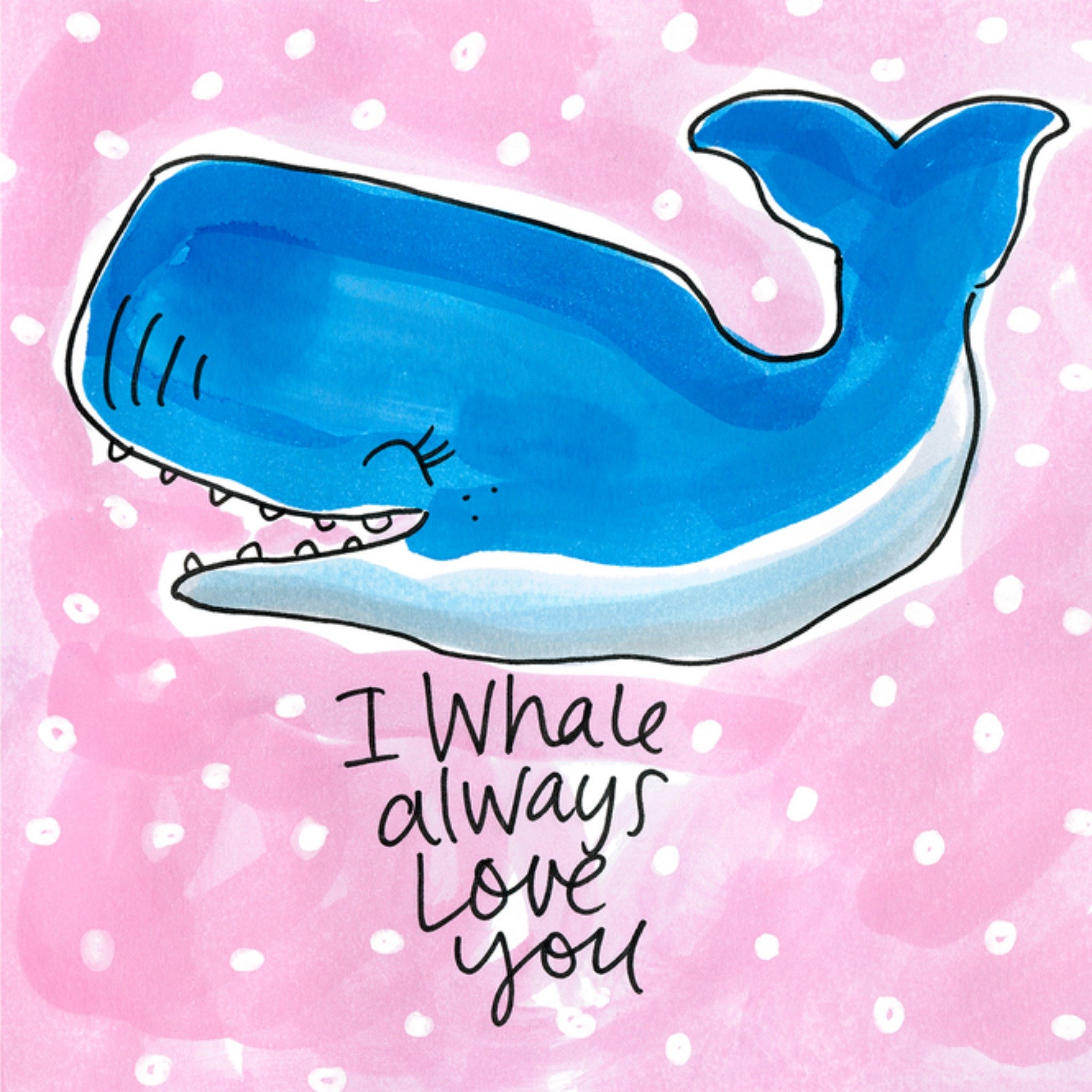 Blonde Amsterdam Valentijnskaart I whale always love you Blond Amsterdam