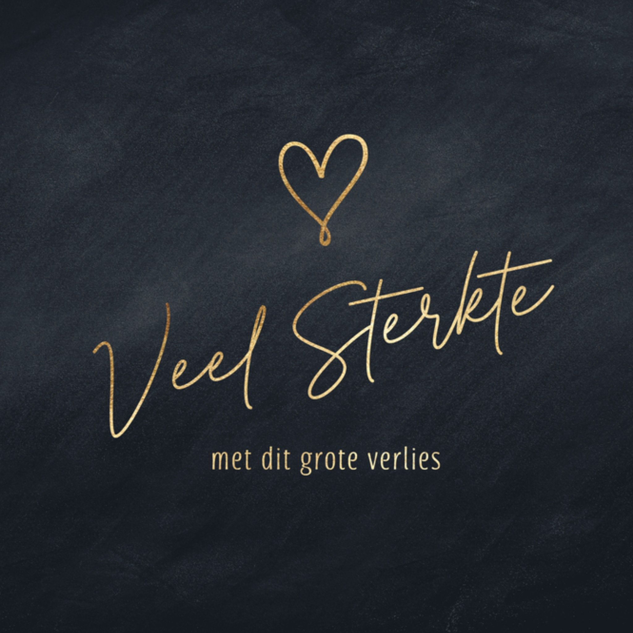 I Condoleancekaart I Sterkte Hart van goud Vierkante Kaart Luckz