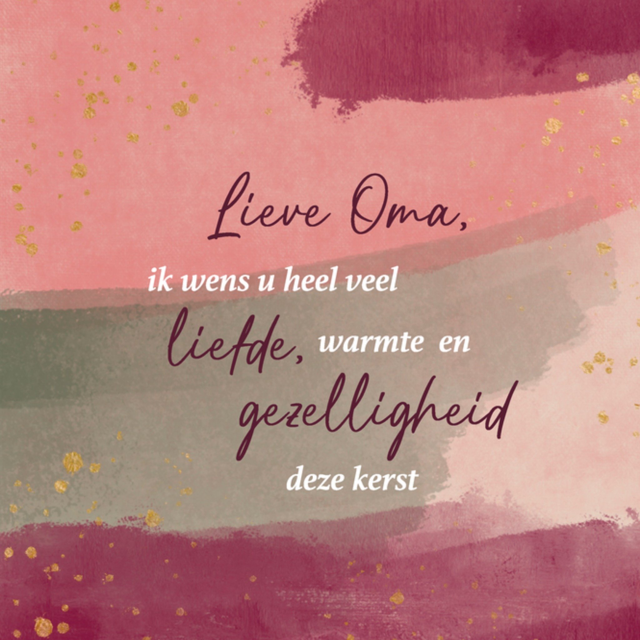 Greetz Kerstkaart Oma Gezelligheid Vierkant