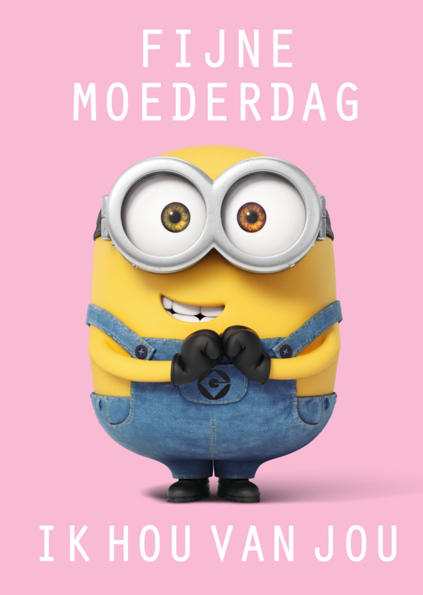 Minions Moederdagkaart Ik Hou Van Jou Kaart Despicable Me