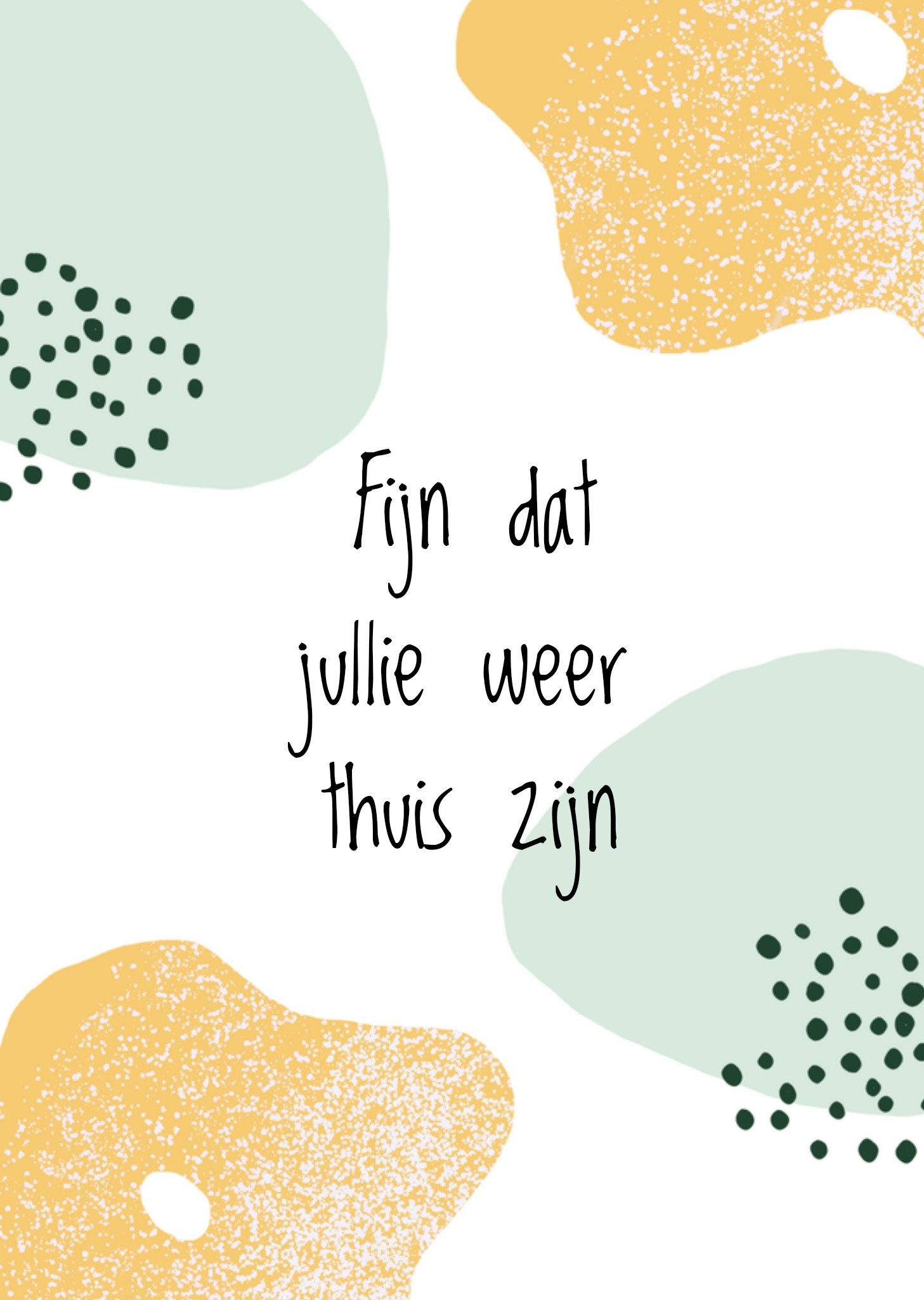 Greetz Beterschapskaart Welkom thuis Standard Card
