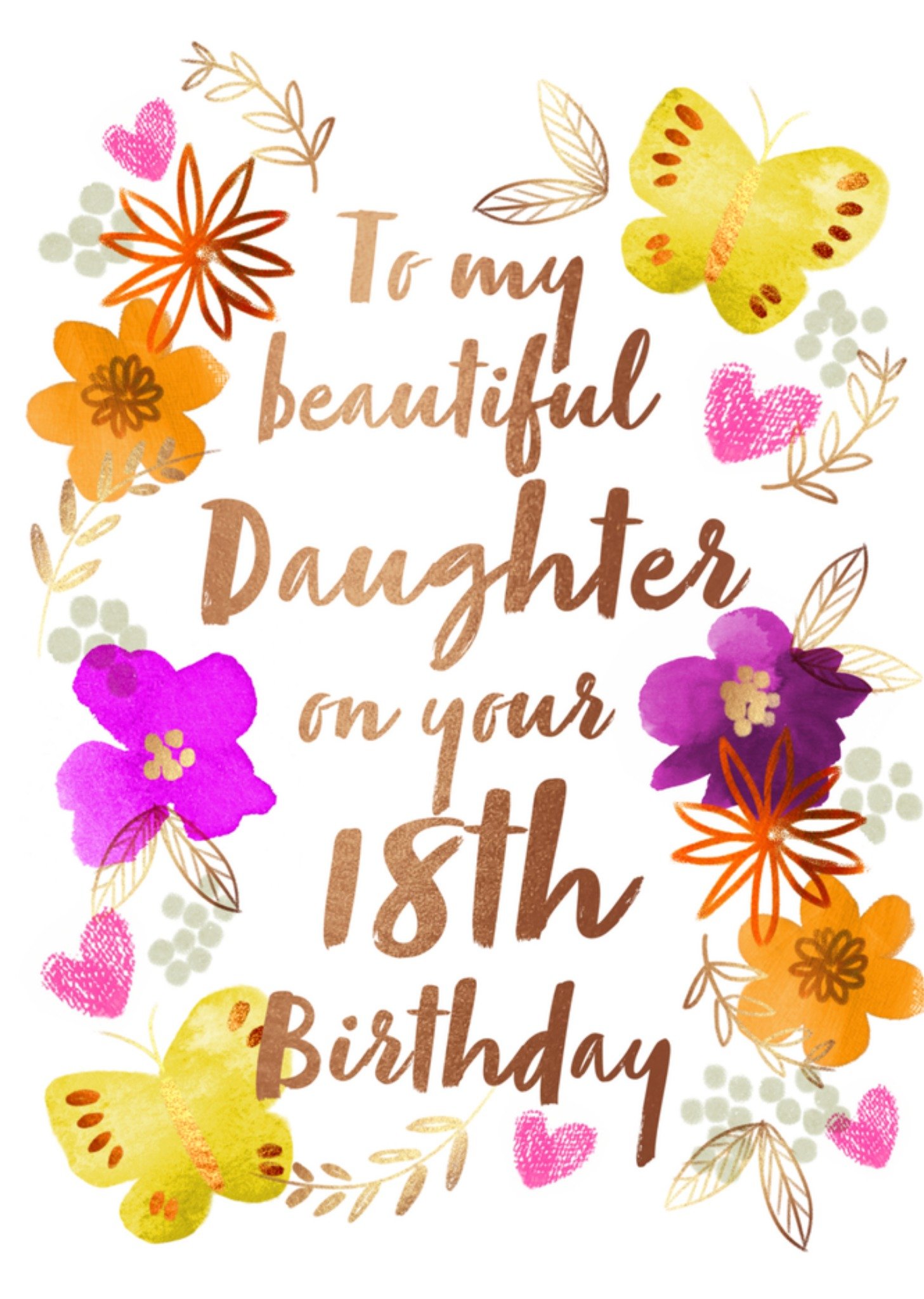 Greetz Verjaardagskaart Beautiful daughter Standard Card