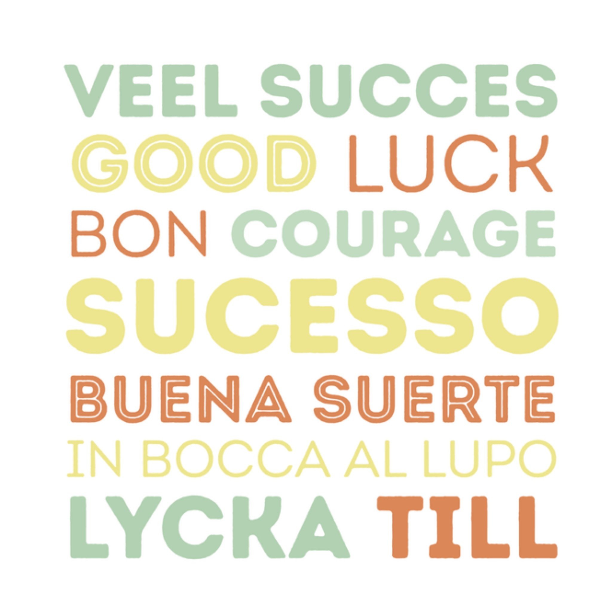 Greetz Succeskaart tekst Vierkant