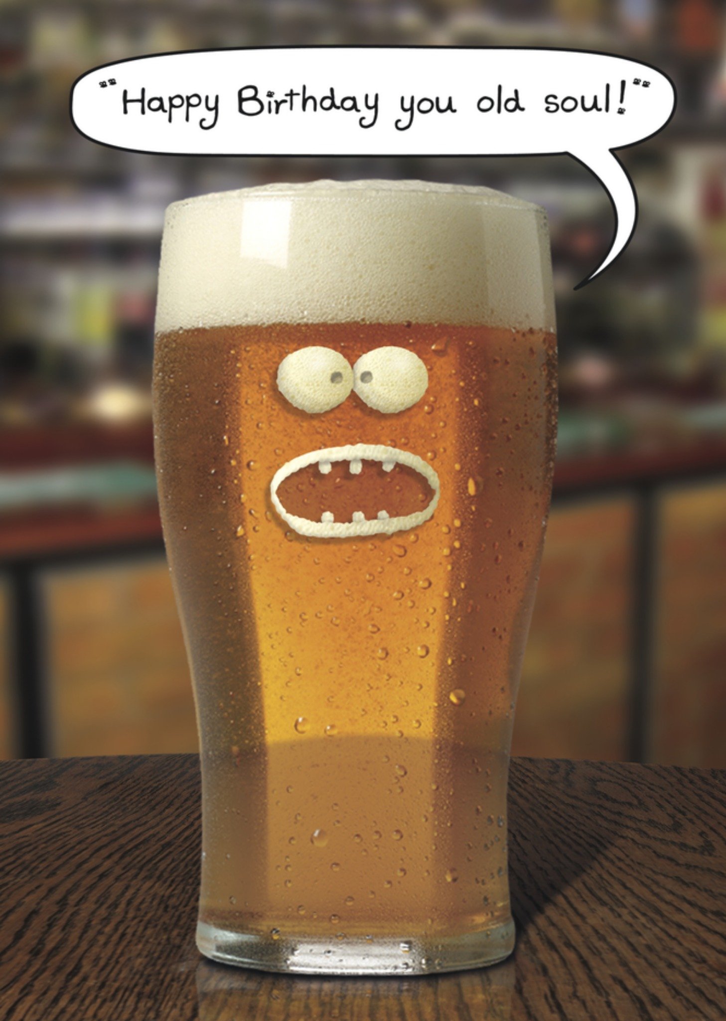 Verjaardagskaart bier old soul Kaart UK Greetings