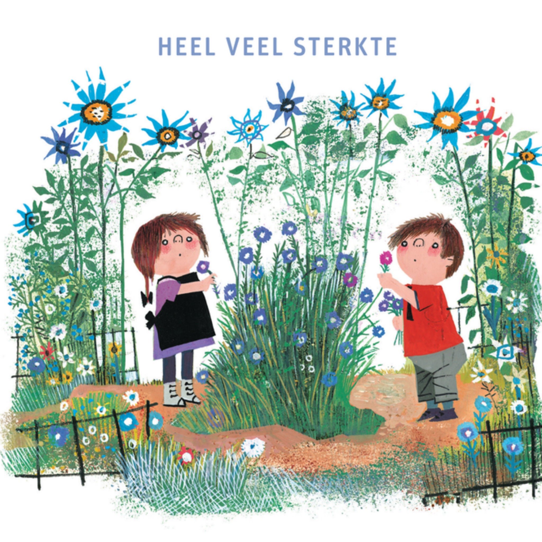 Sterkte kaart Bloemen Vierkante Kaart Fiep Westendorp