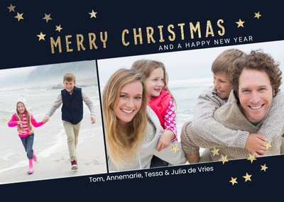 Luckz | Kerstkaart | Ster | met eigen naam en foto