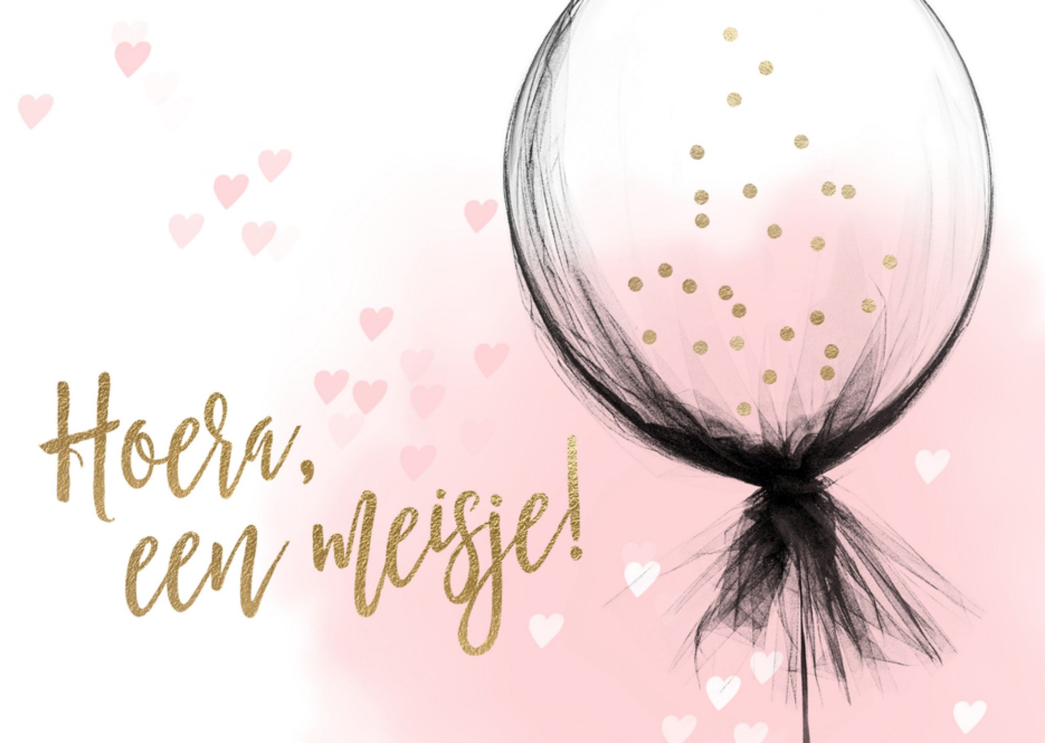 Geboortekaart Hoera, een meisje! Kaart Luckz