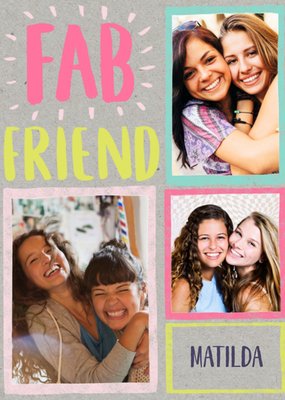 Fantastische Vriendin Collage Foto Upload Vriendschap Kaart