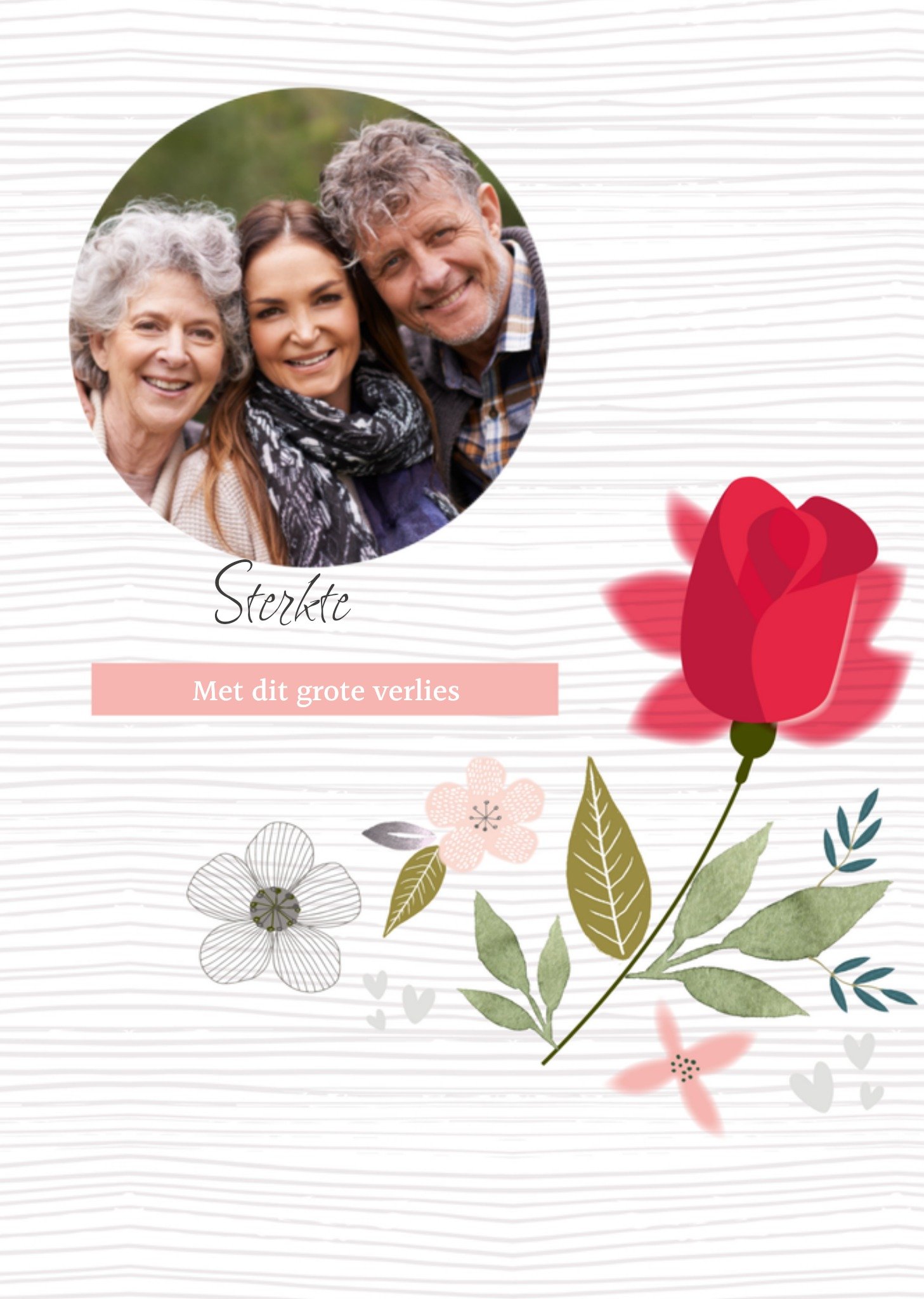 Condoleancekaart fotokaart bloem Kaart TMS