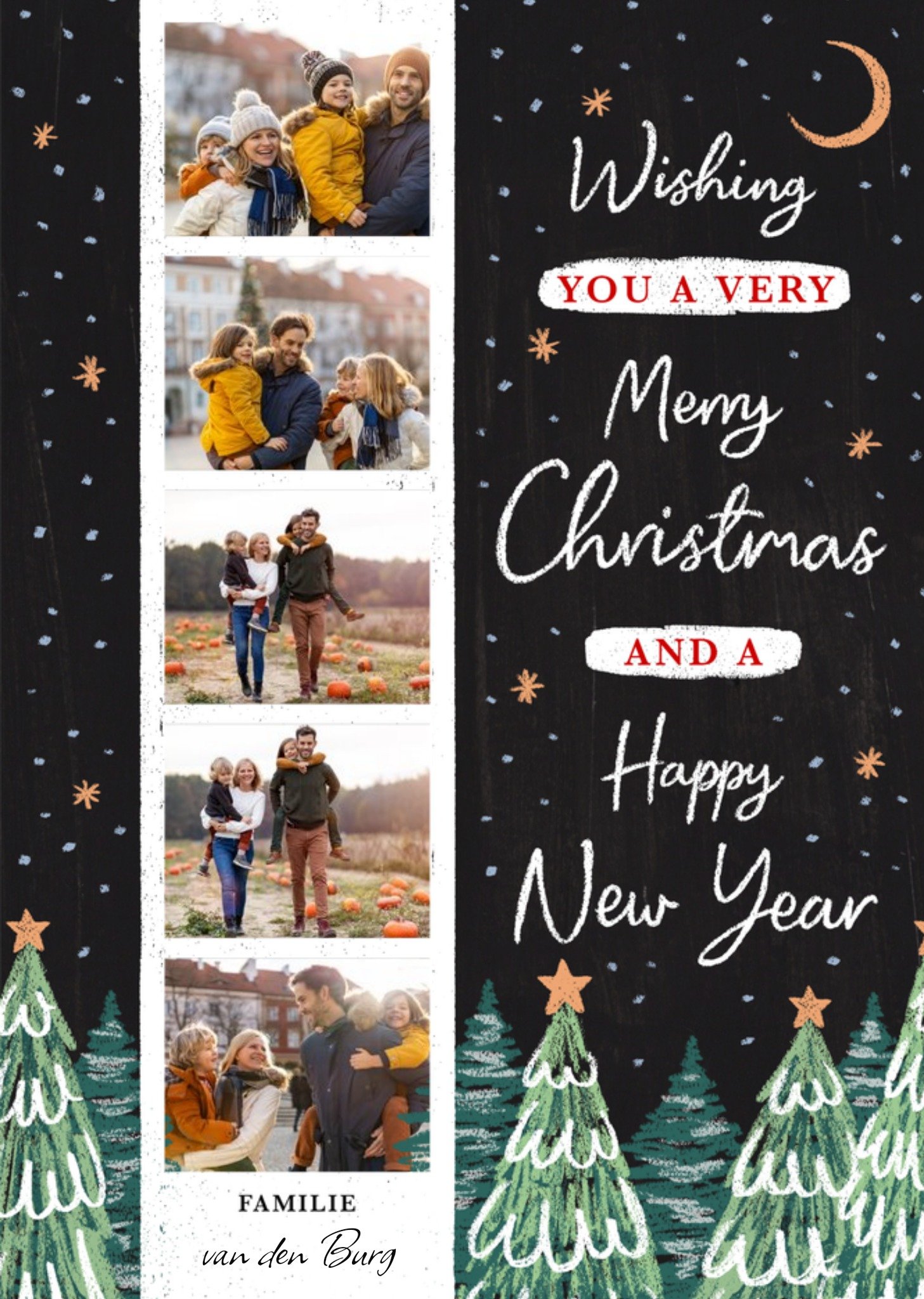 Greetz Kerstkaart Kerstbomen Met fotos Standard Card