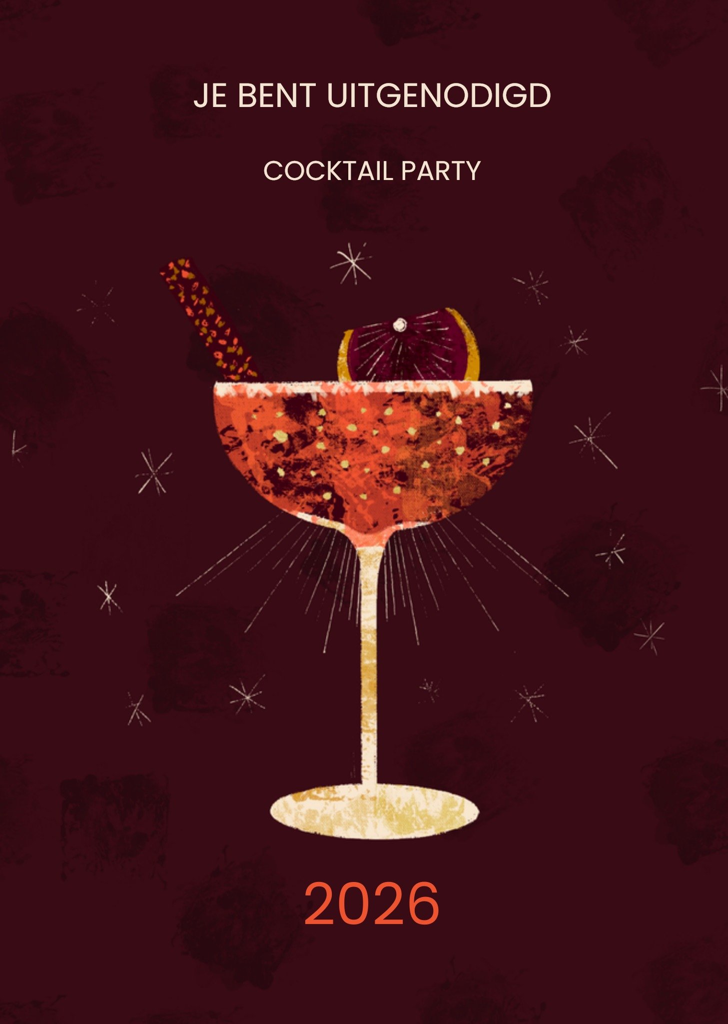 Greetz Uitnodiging nieuwjaarsfeest cocktail Standard Card
