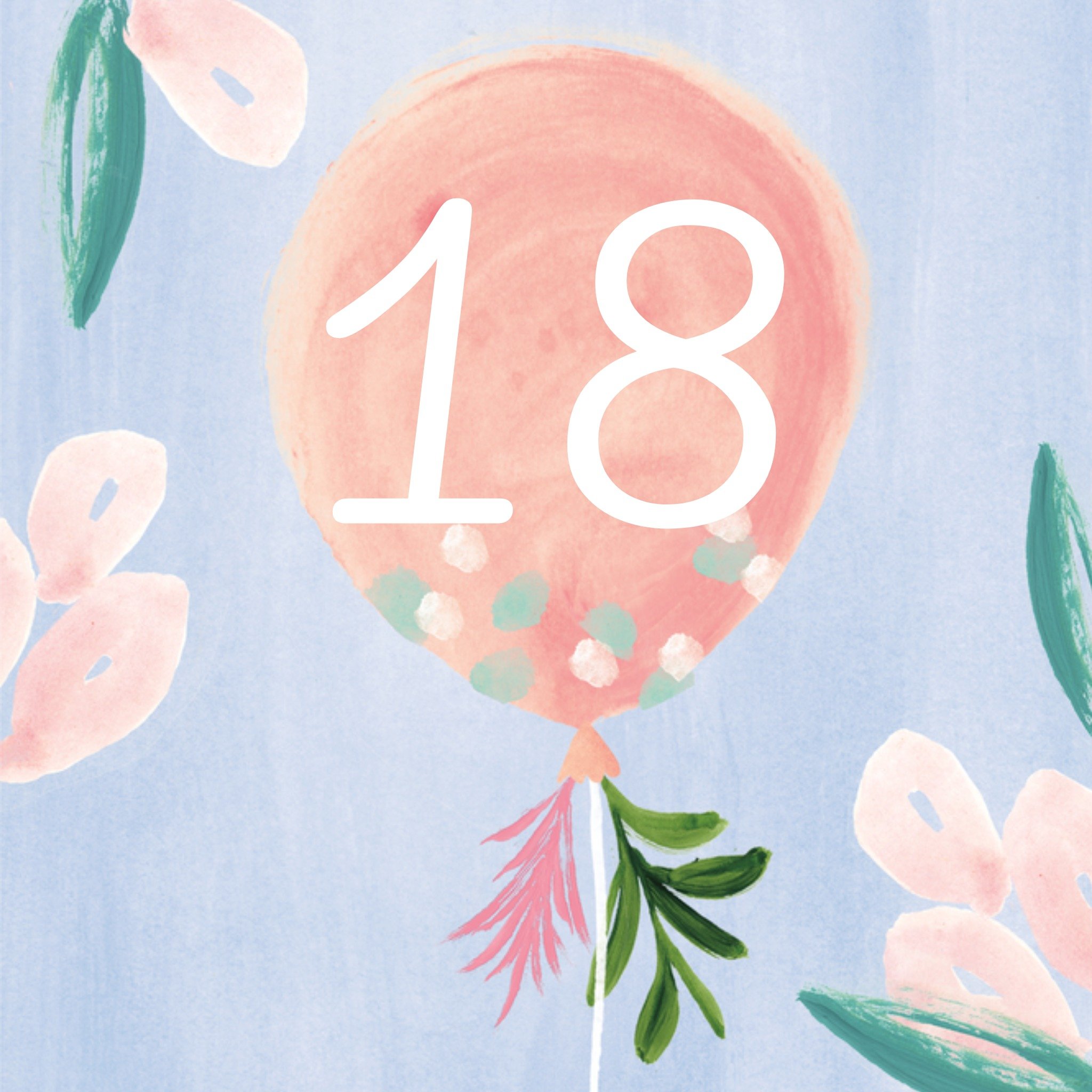 Verjaardagskaart Ballon Vierkante Kaart UK Greetings