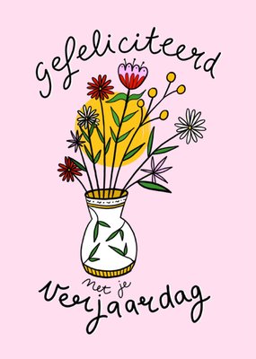 Verjaardagskaart | Greetz | Bloemen | Illustratie