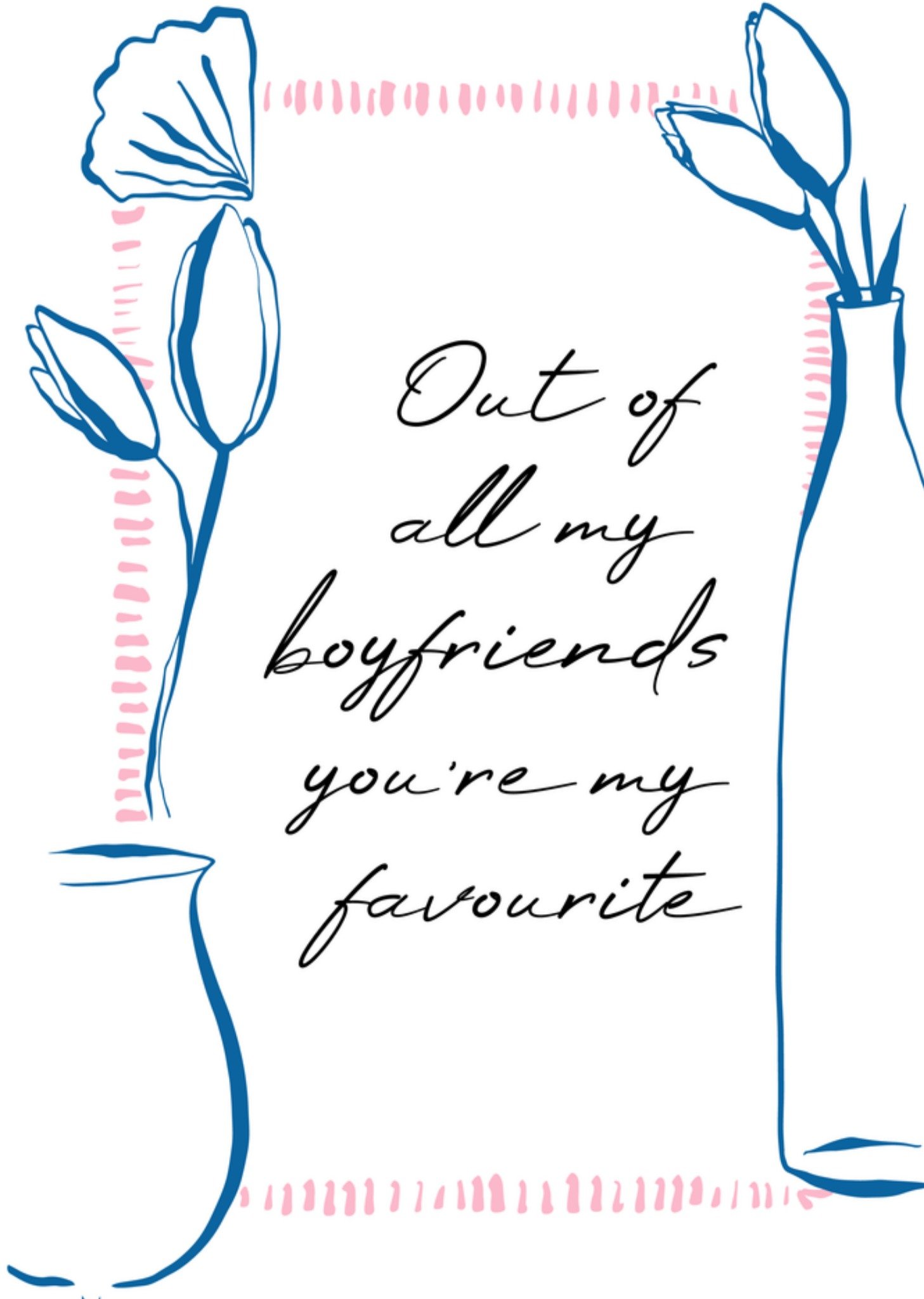 Valentijnskaart Favourite boyfriend Kaart Greetz