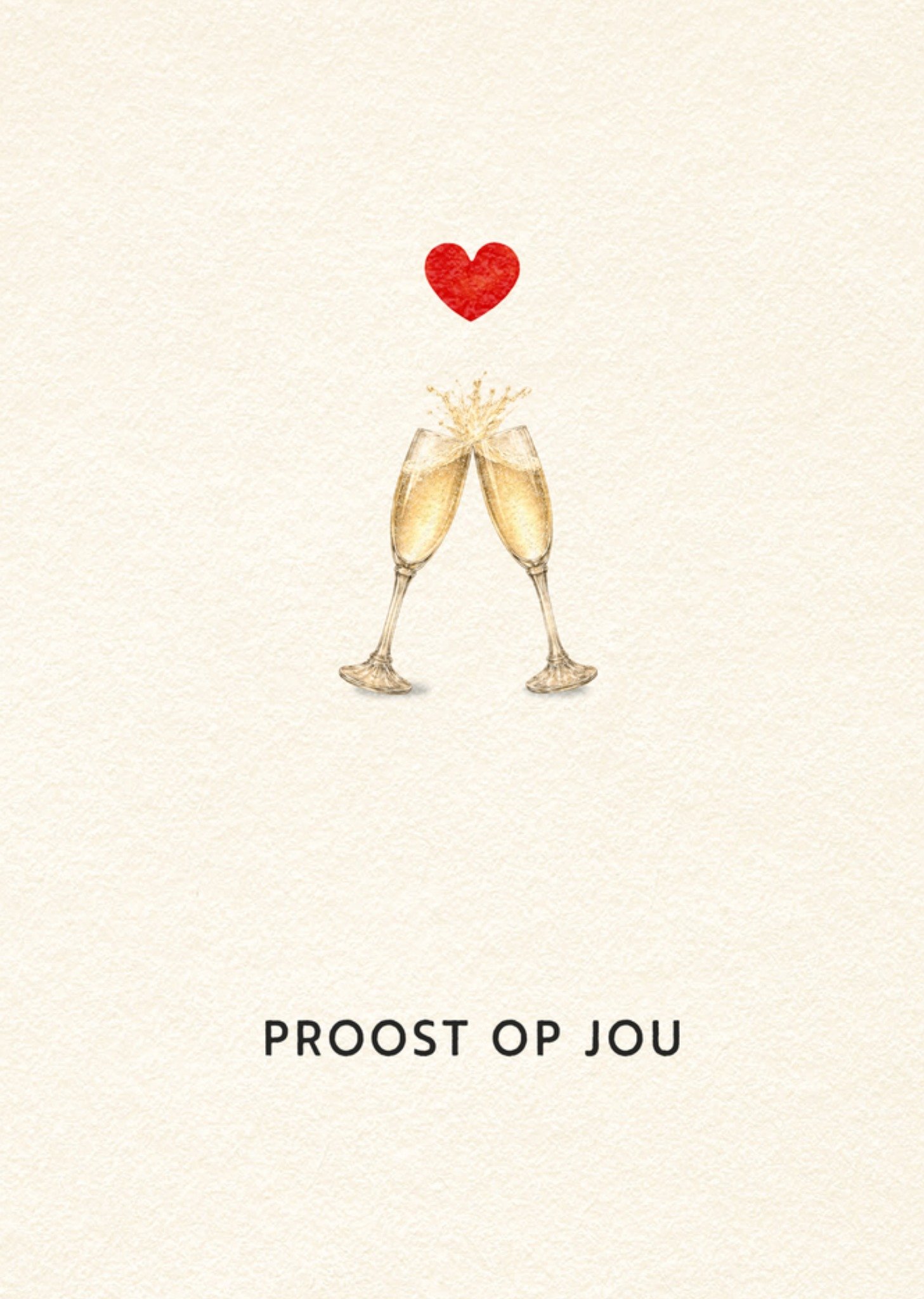 Bright Spot Proost Op Jou Illustratie Champagneglazen Met Hart Kaart Greetz