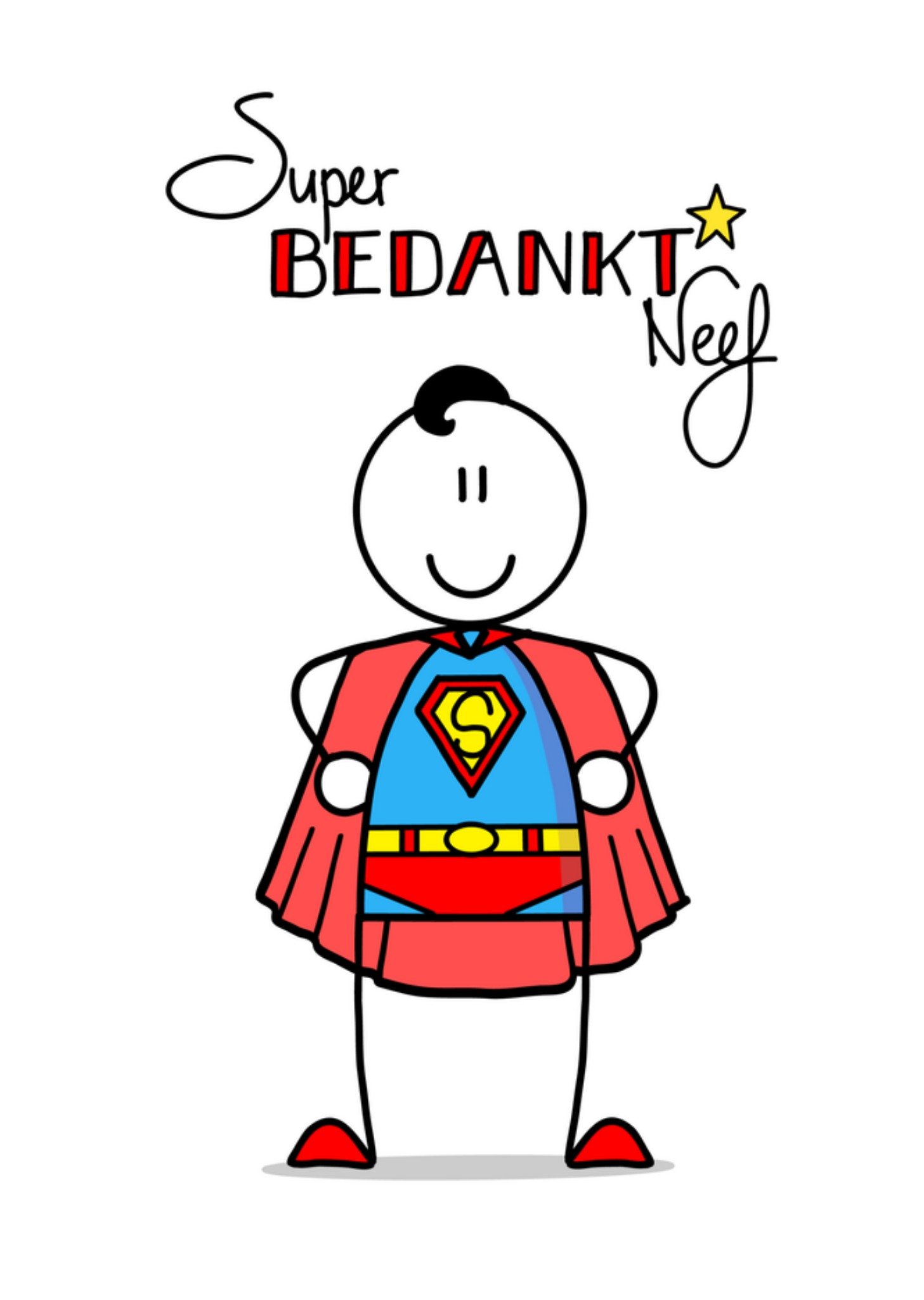 Bedanktkaart Neefje Kaart YH Tekent