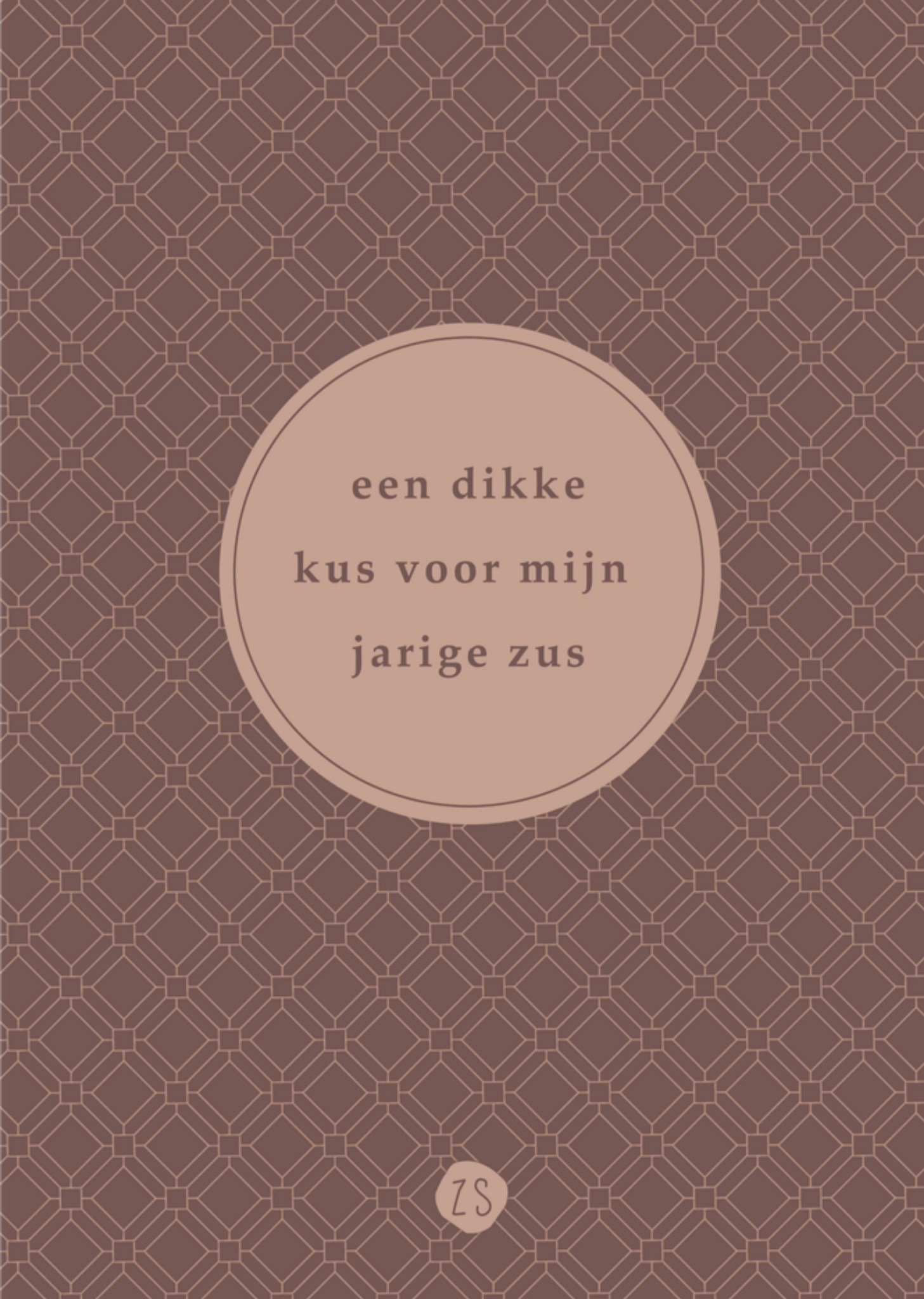 Zusss Verjaardagskaart Dikke kus voor mijn jarige zus Standard Card